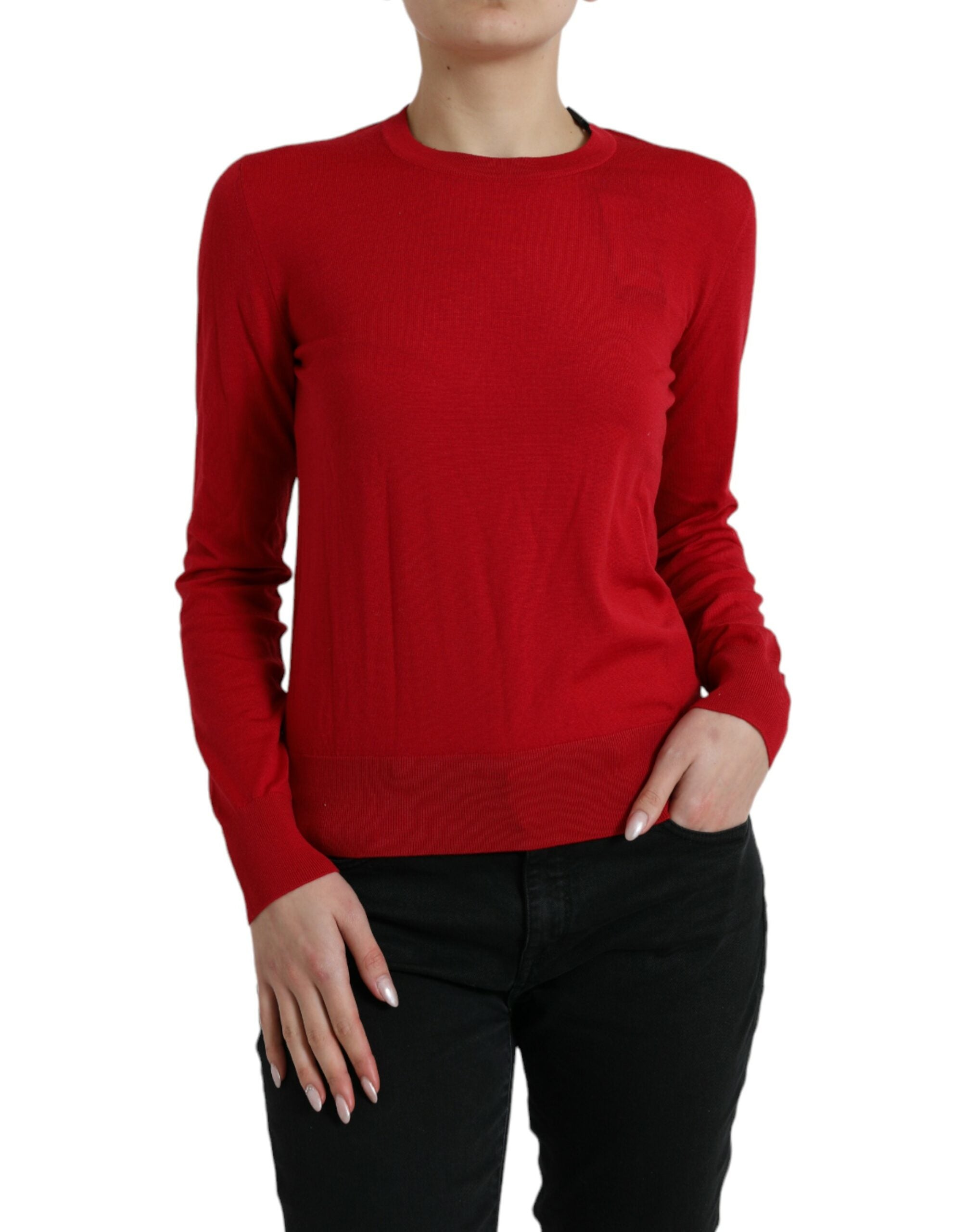 Dolce & Gabbana Strahlend roter Wollpullover
