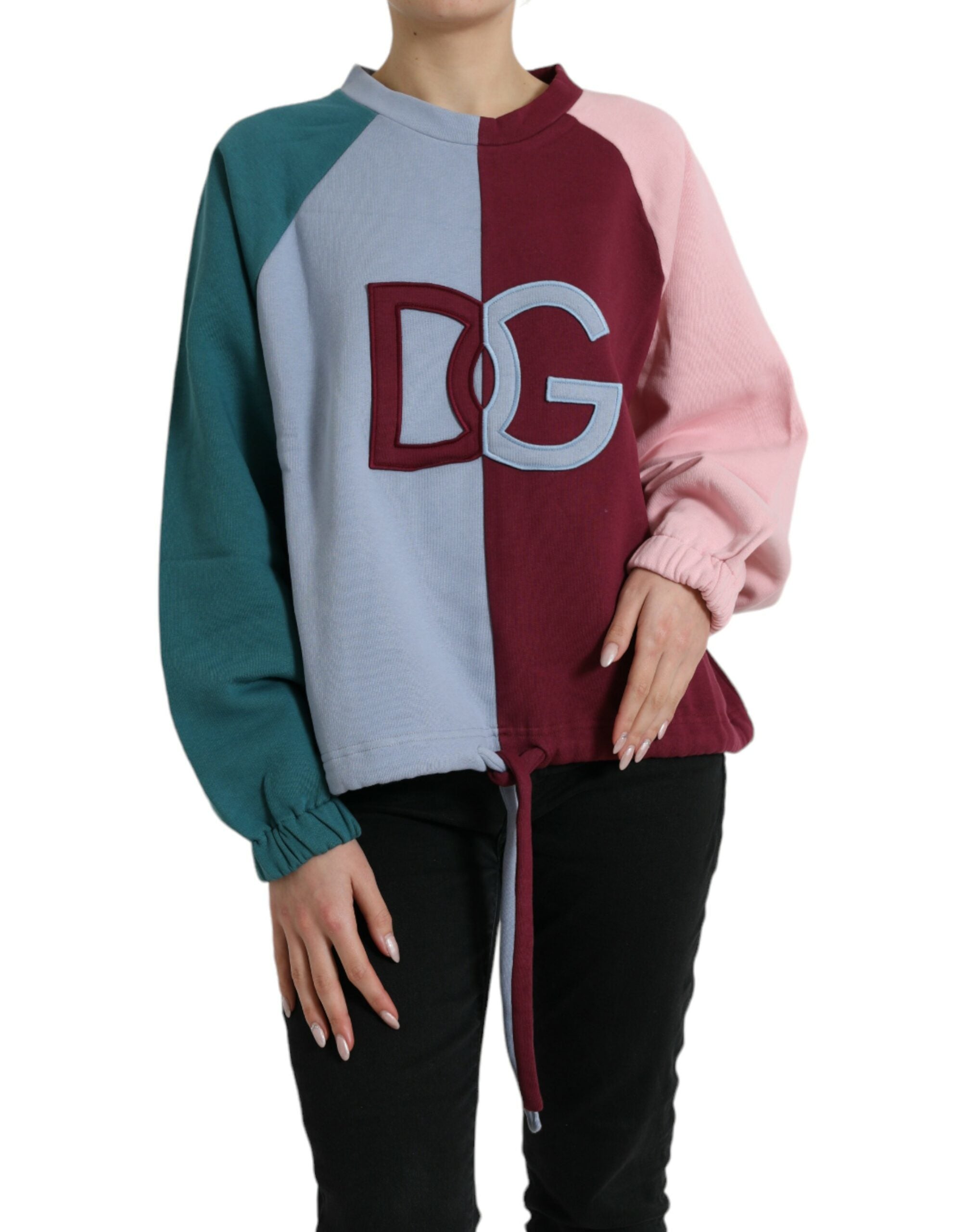 Dolce & Gabbana Mehrfarbiger Rundhalspullover aus Baumwolle