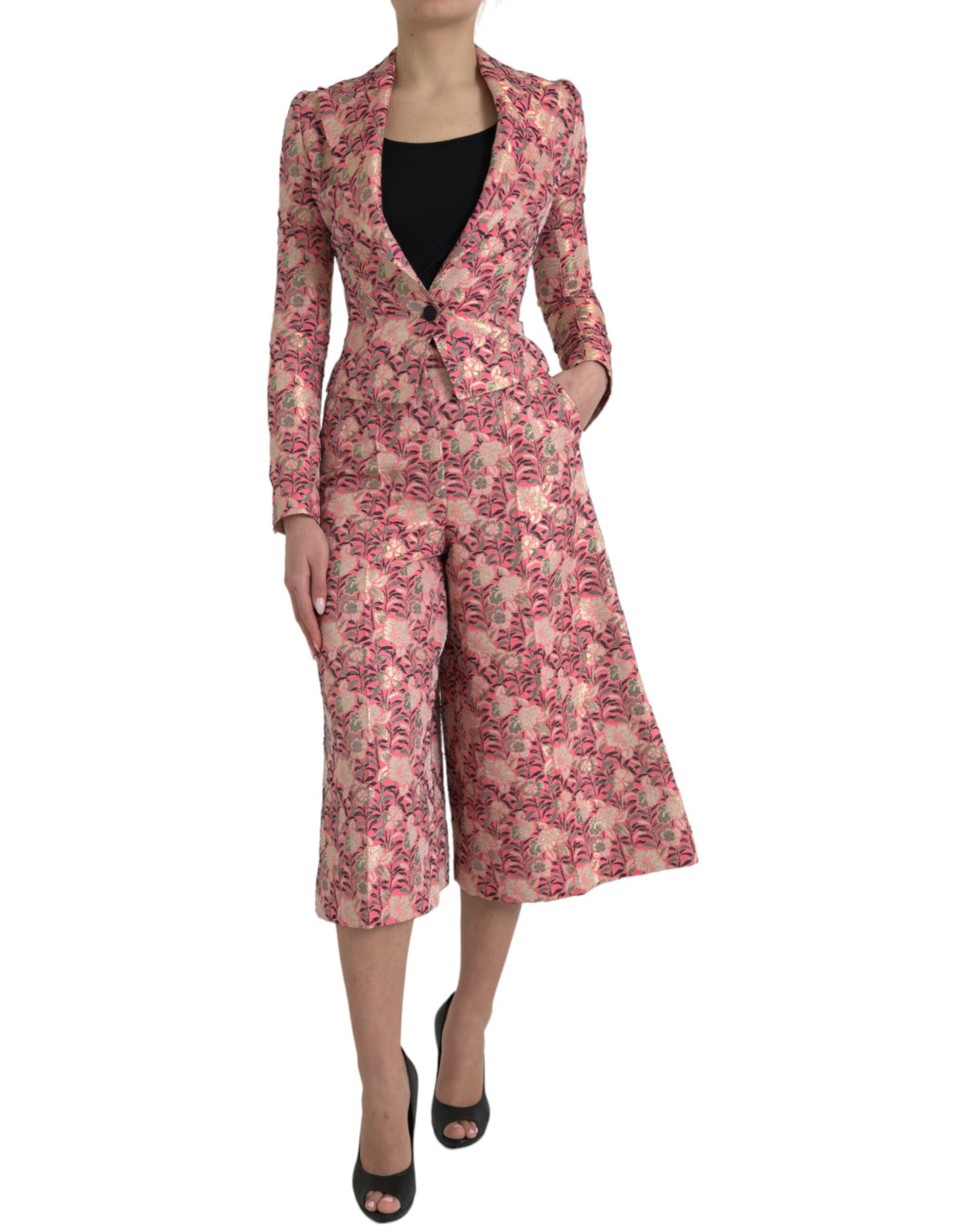 Costume deux pièces slim rose élégant Dolce & Gabbana
