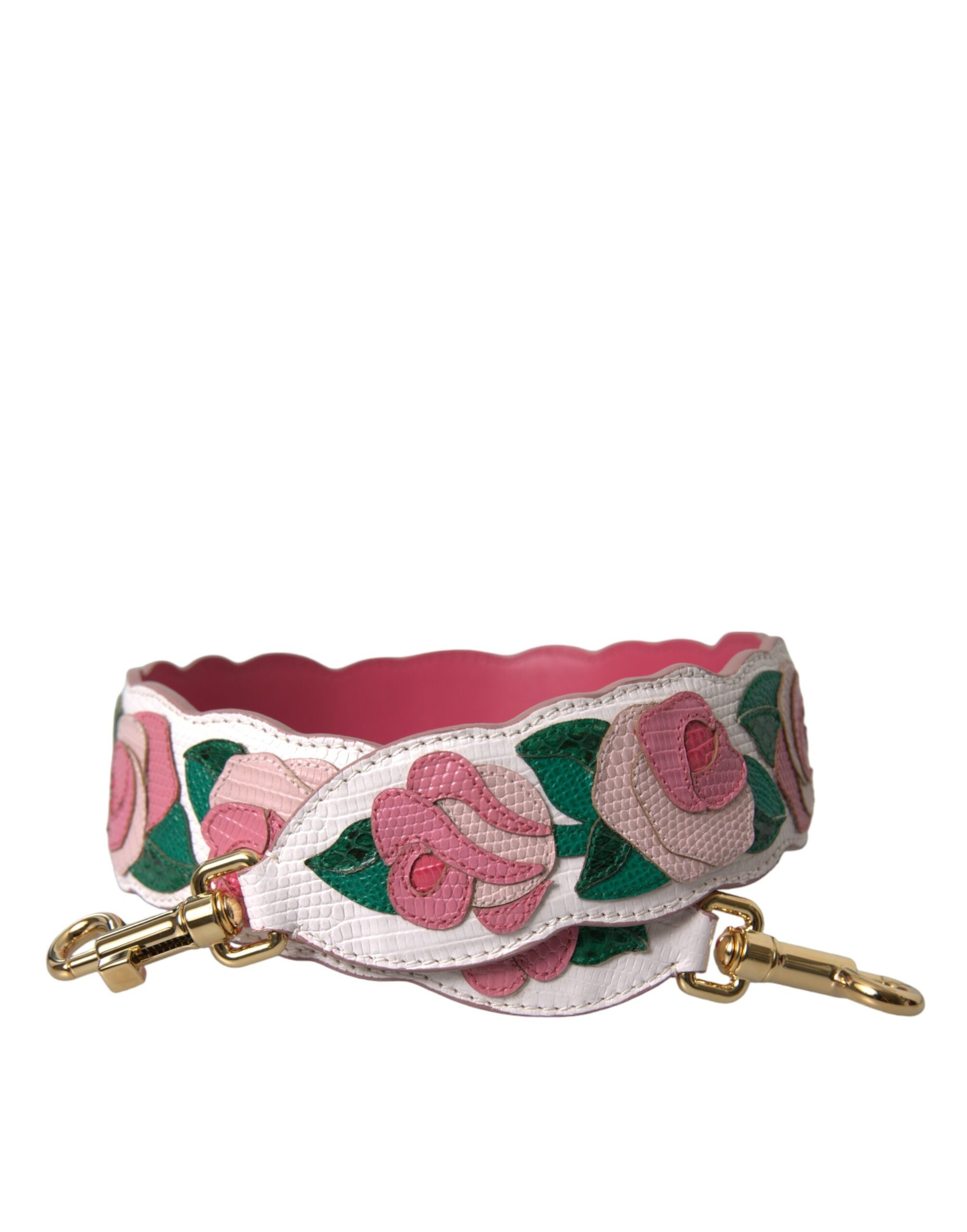 Bandoulière accessoire en cuir blanc à fleurs Dolce & Gabbana