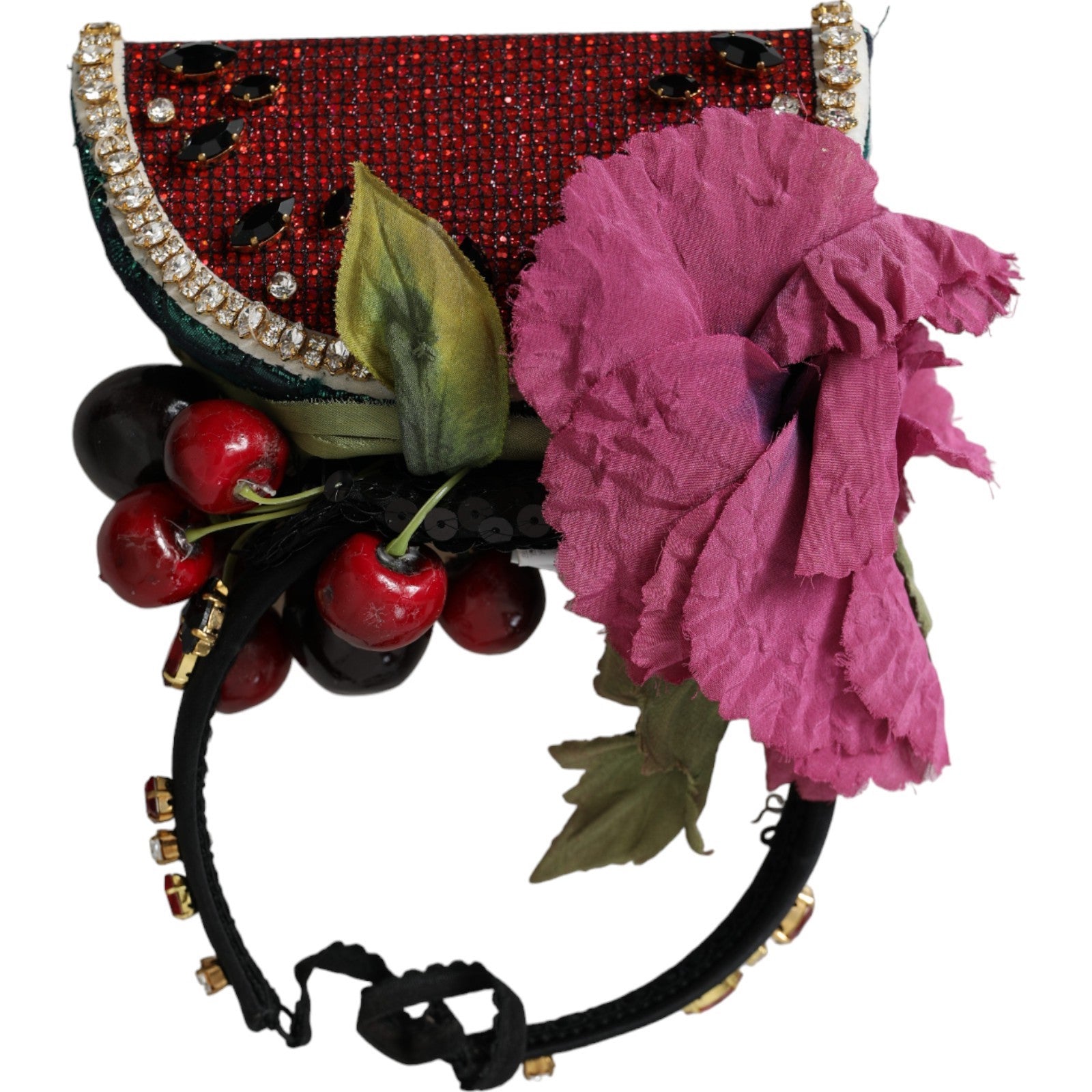 Serre-tête Dolce & Gabbana en cristal rouge pastèque cerise