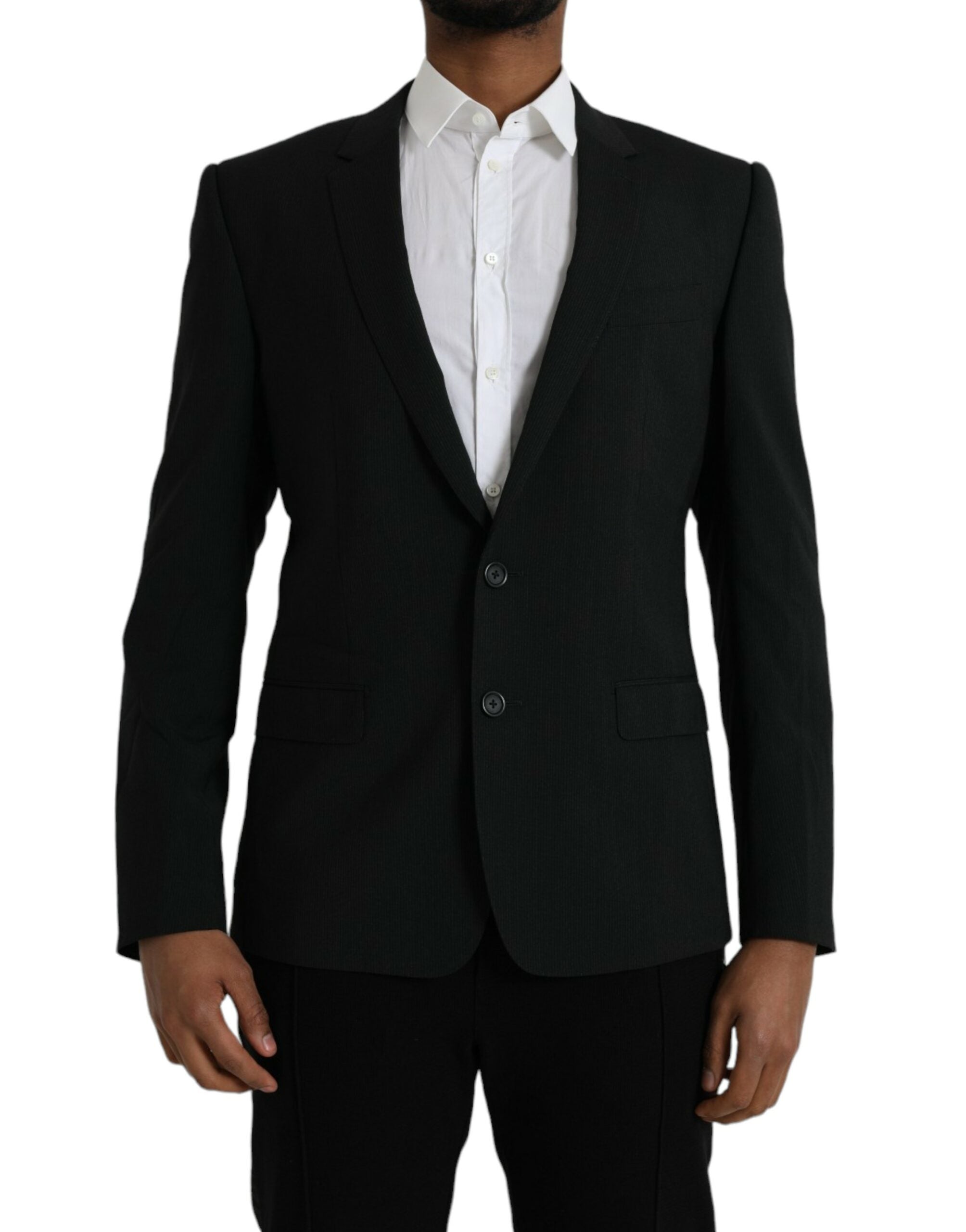 Blazer croisé simple boutonnage Dolce & Gabbana bleu doré