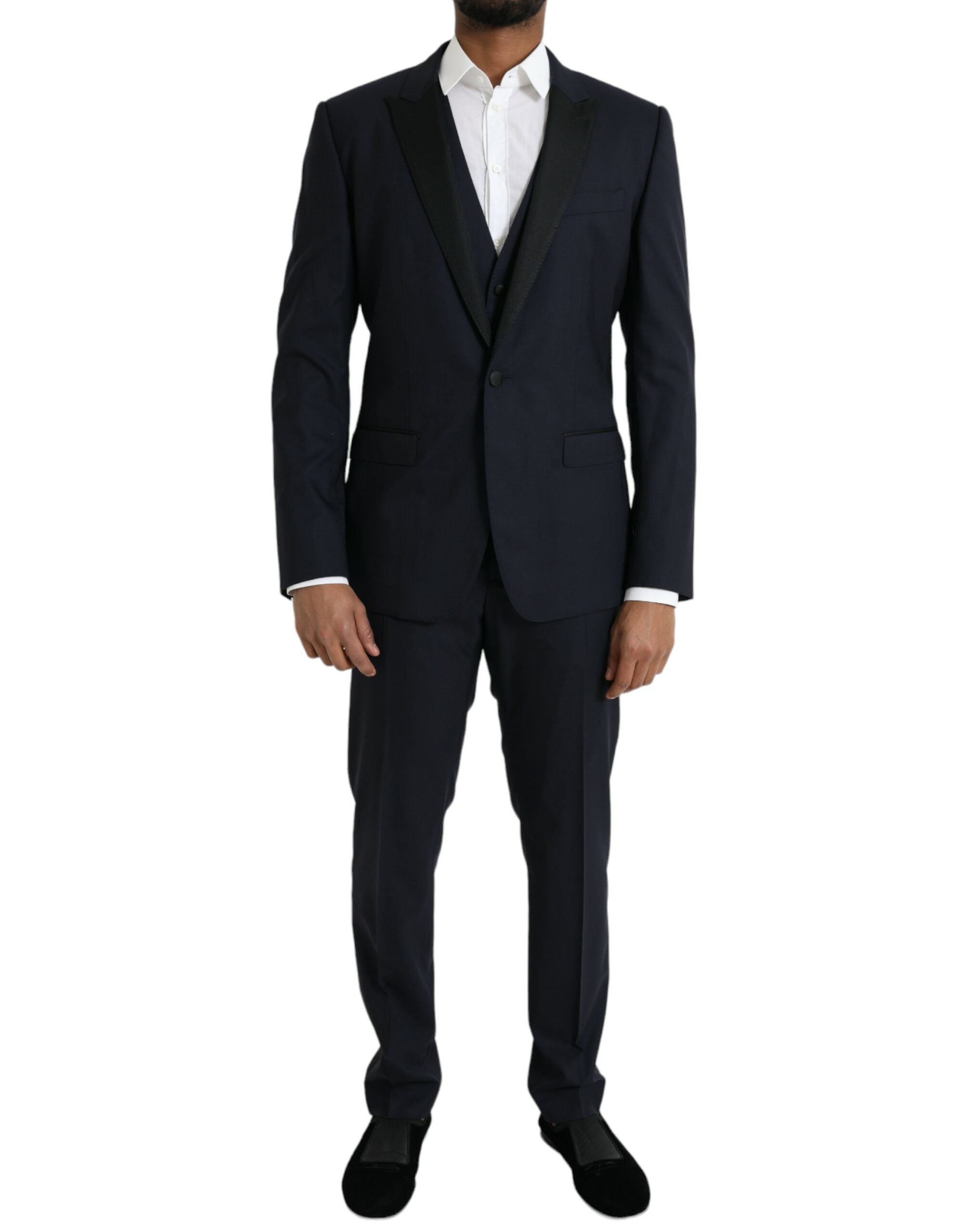 Dolce & Gabbana – Dunkelblauer MARTINI-Anzug aus Wolle, dreiteilig