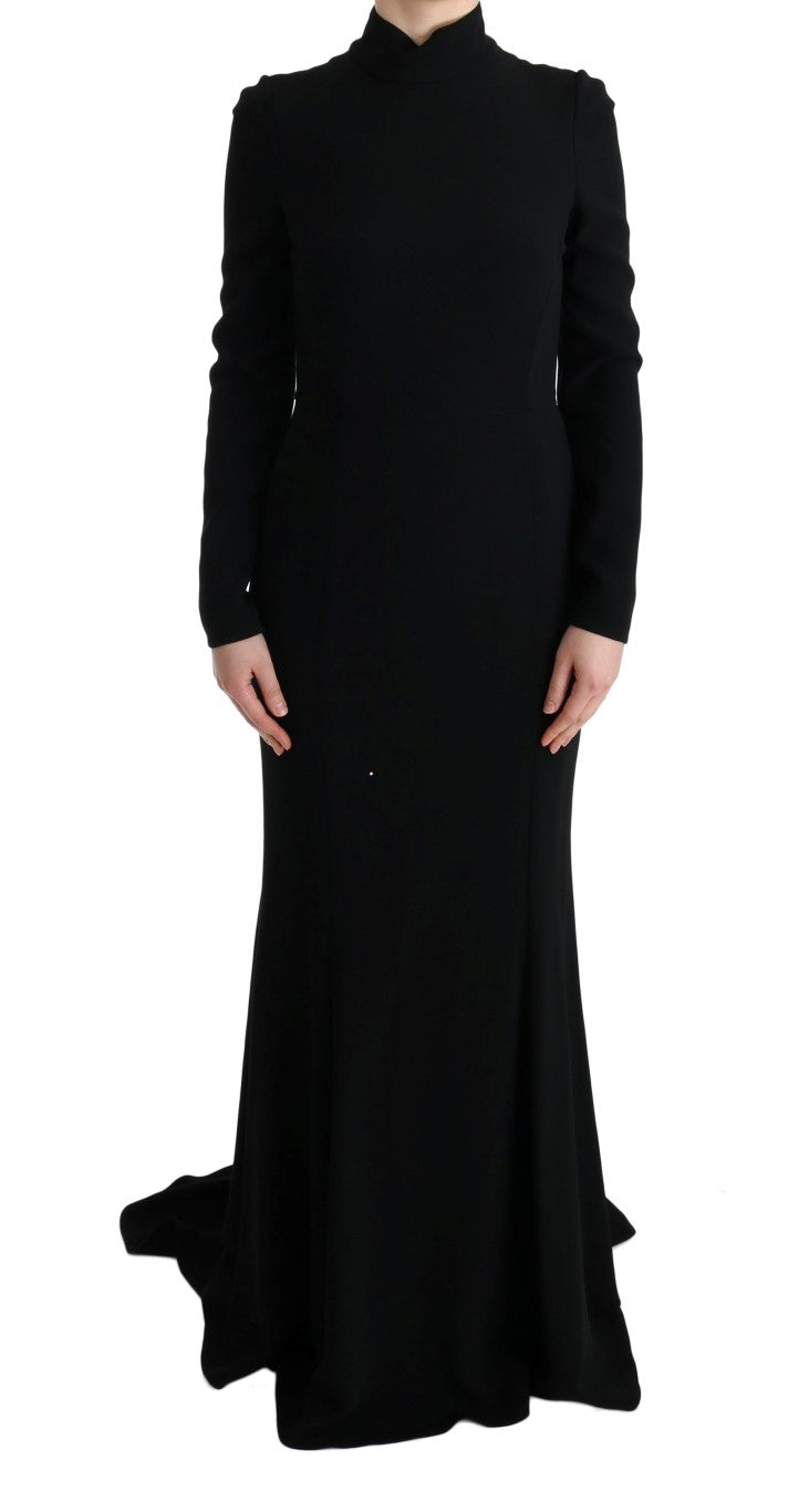 Dolce & Gabbana – Elegantes, bodenlanges Etuikleid in Schwarz
