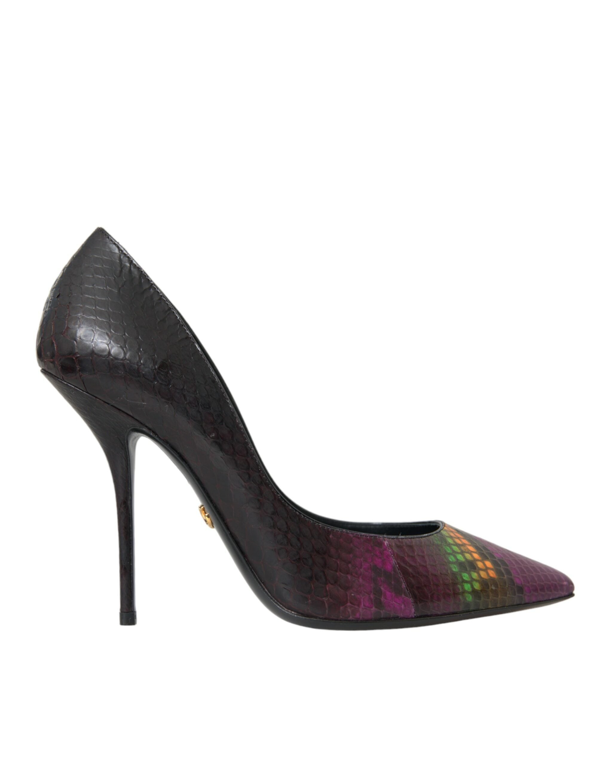 Dolce & Gabbana Multicolor Exotische Leder Heels Pumps Schuhe