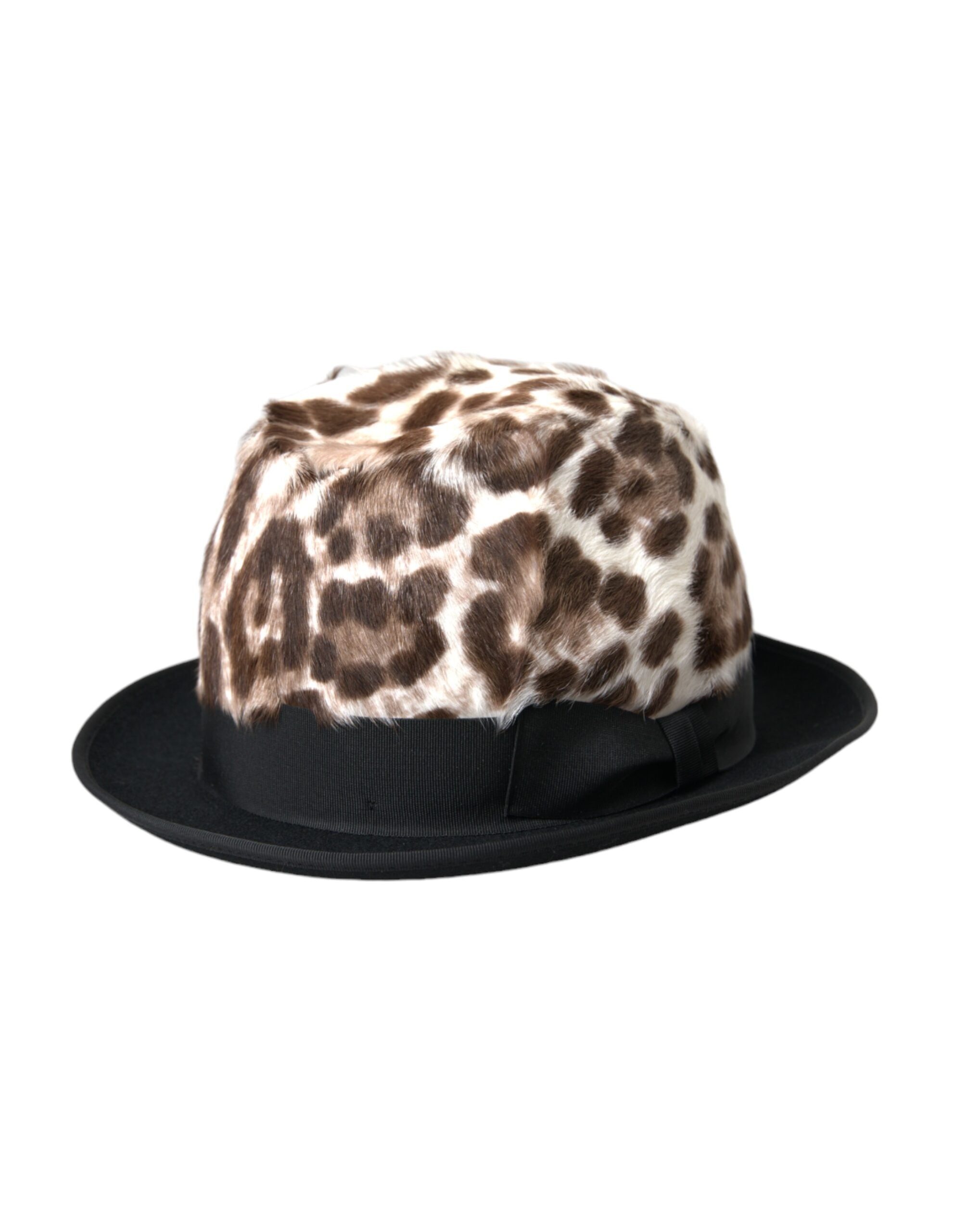 Chapeau Fedora léopard multicolore pour femme Dolce & Gabbana