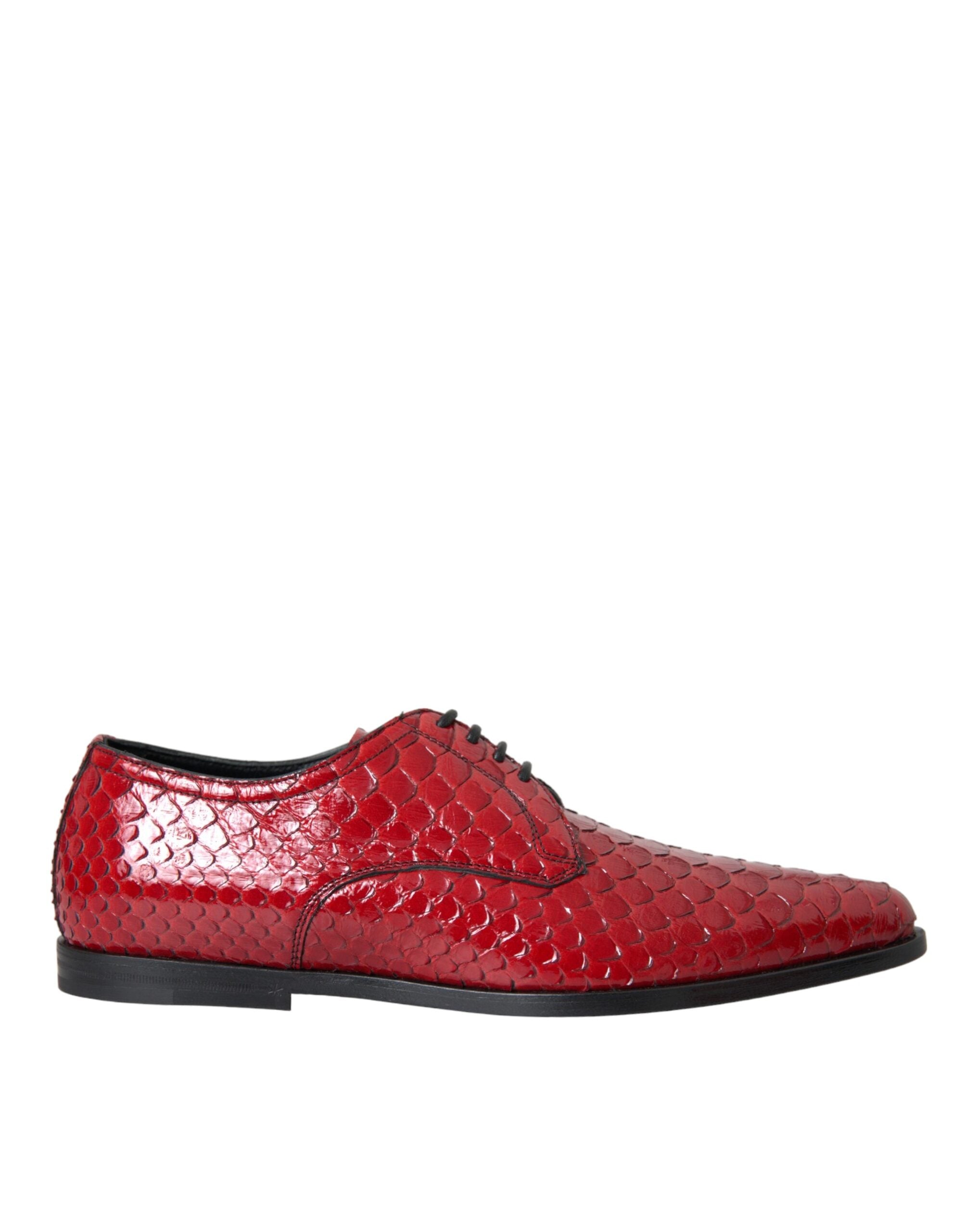 Chaussures habillées pour hommes Dolce & Gabbana en cuir verni texturé rouge