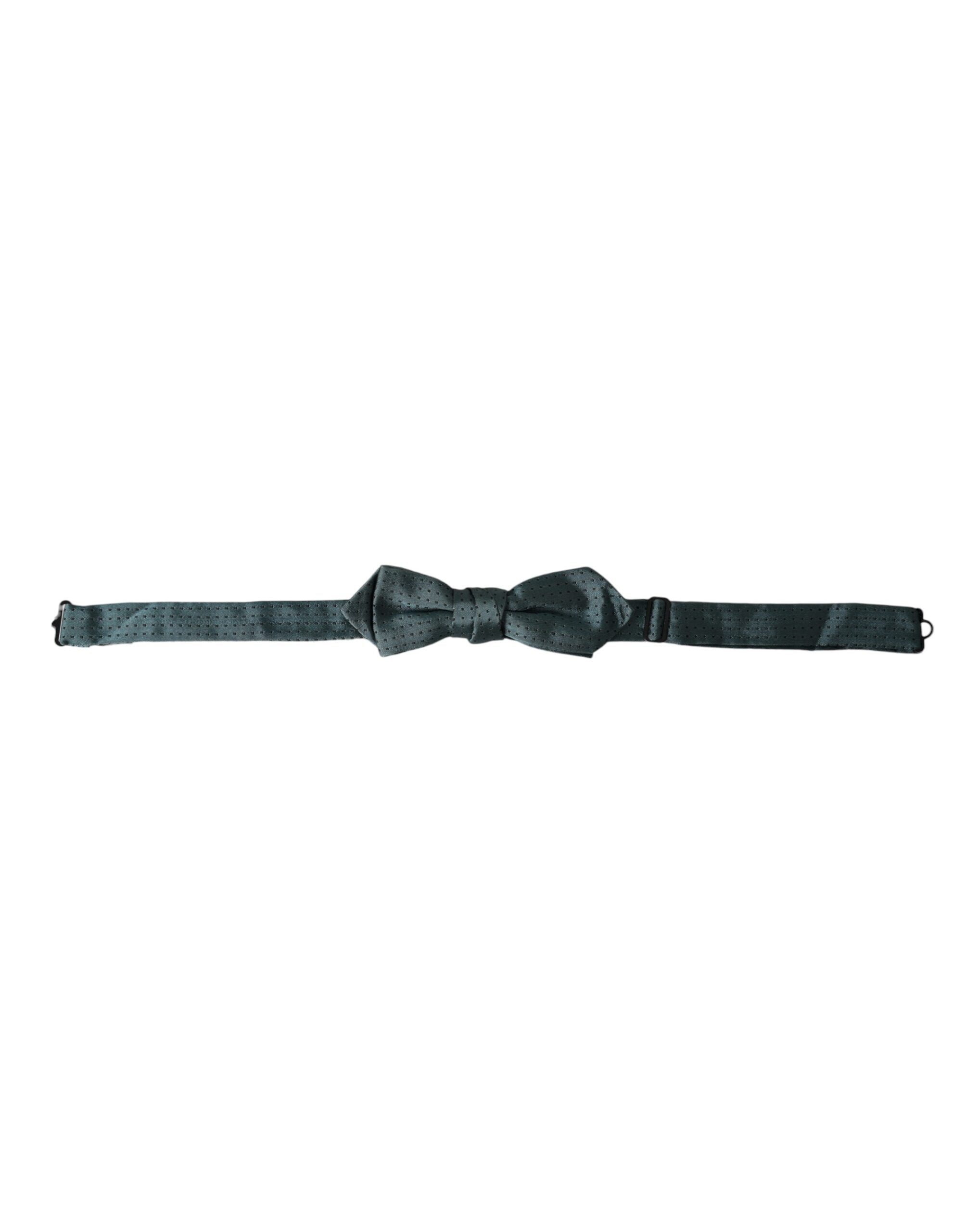 Nœud papillon ajustable en soie verte fantaisie Dolce & Gabbana pour homme