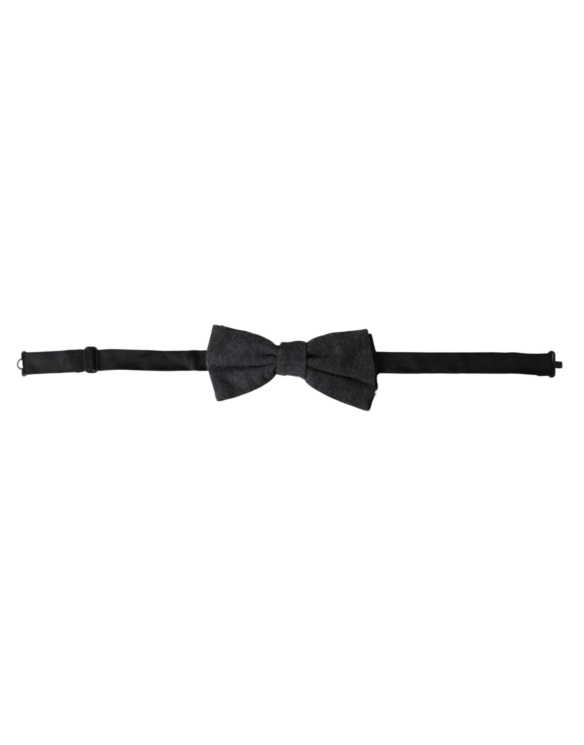 Nœud papillon ajustable en soie gris foncé Dolce & Gabbana pour homme