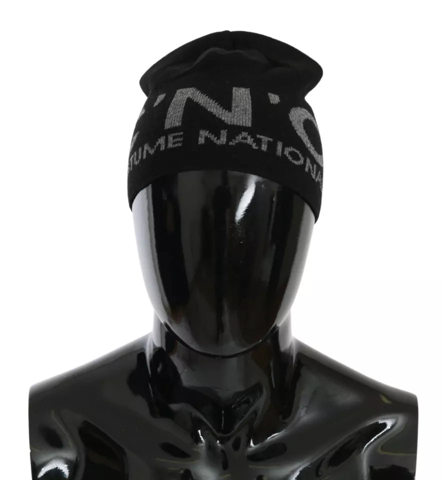 Bonnet en laine mélangée noire de marque Costume National