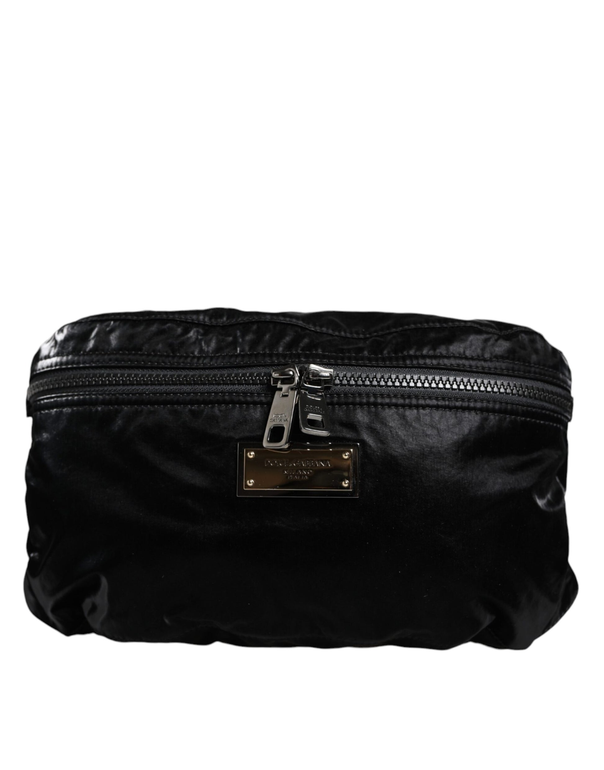 Dolce & Gabbana – Gürteltasche aus schwarzem Nylongewebe