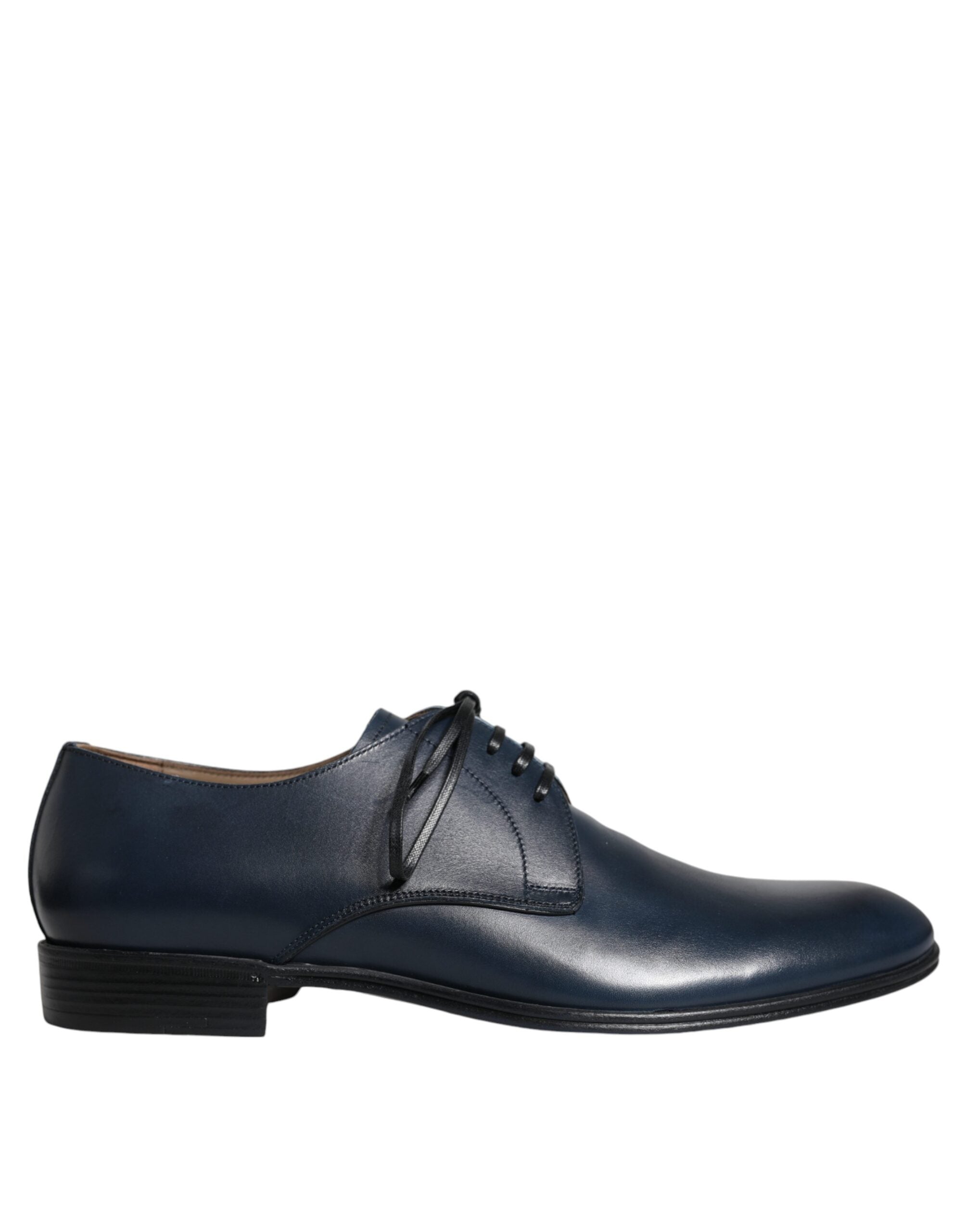 Chaussures habillées Derby en cuir bleu marine Dolce & Gabbana