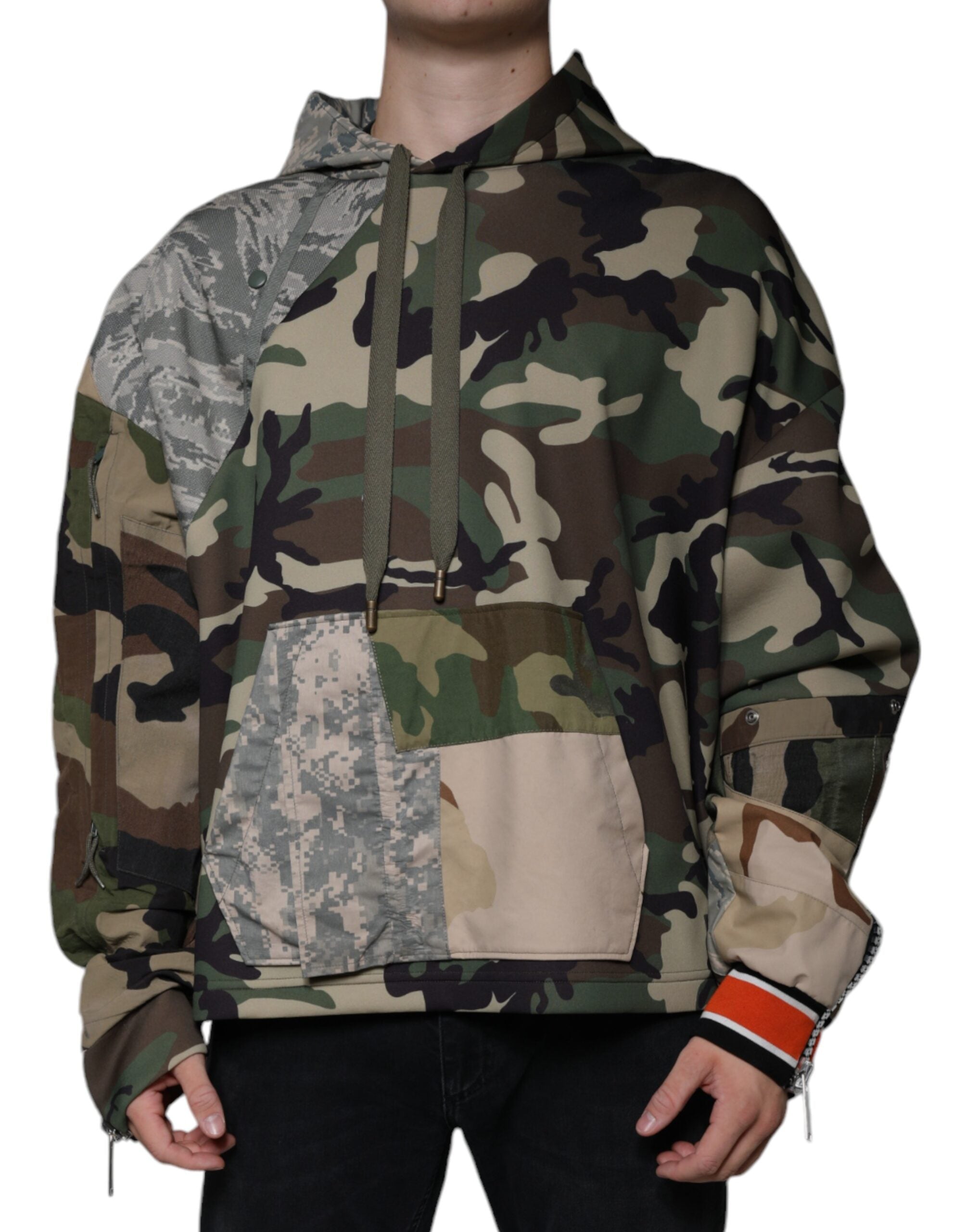 Dolce & Gabbana Mehrfarbiger Camouflage-Kapuzenpullover