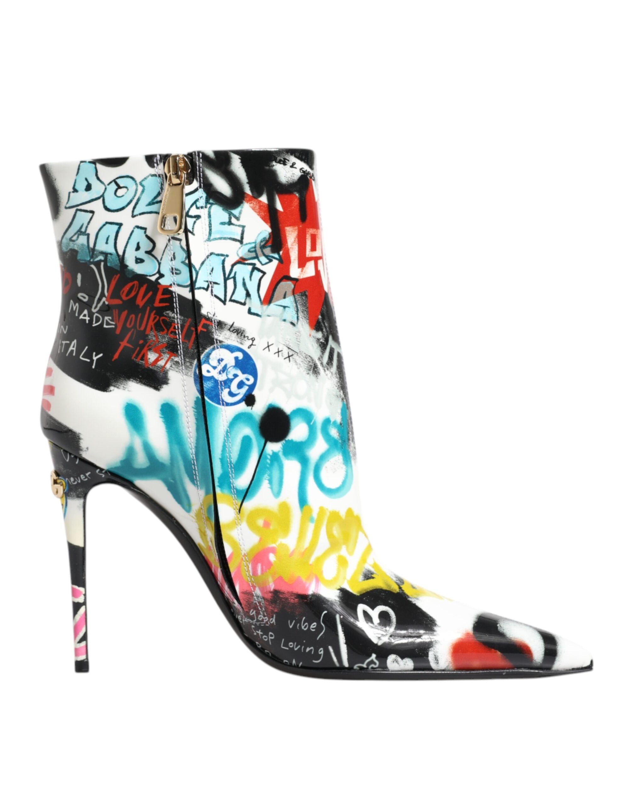 Bottes mi-mollet Dolce & Gabbana multicolores à motif graffiti Keira