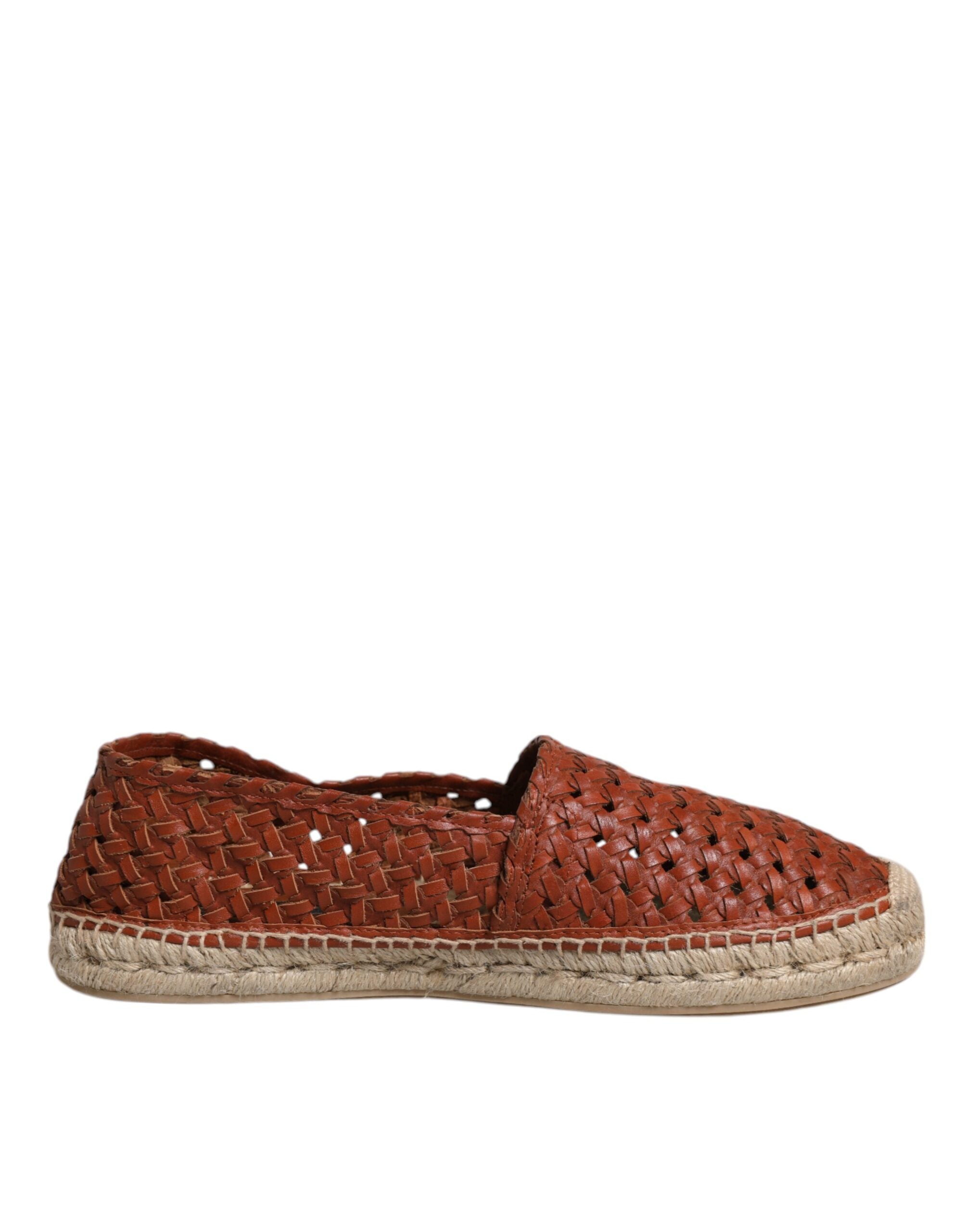 Dolce & Gabbana Espadrilles aus gewebtem Leder in Kastanienbraun für Herren