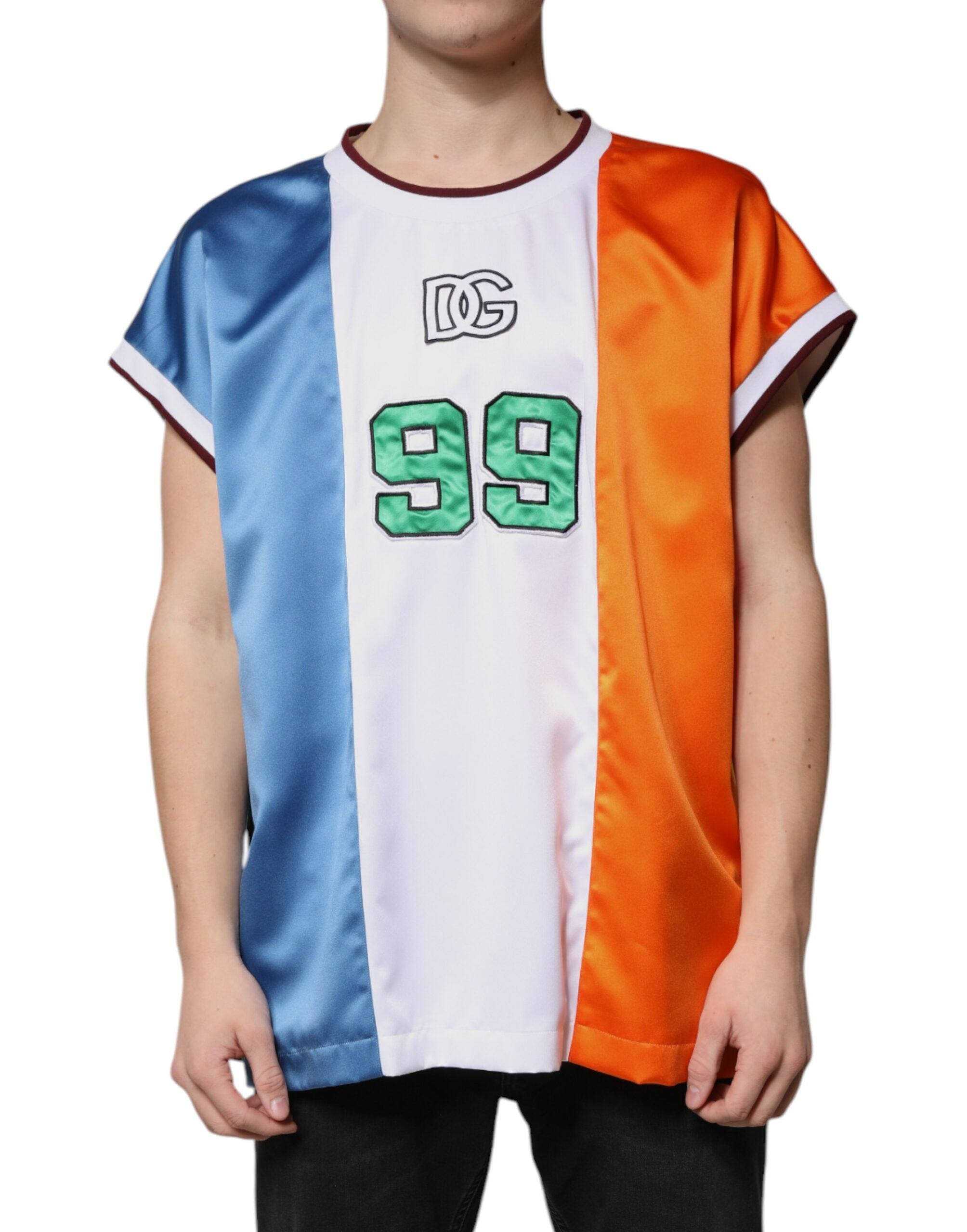 T-shirt sans manches en jersey multicolore Dolce & Gabbana