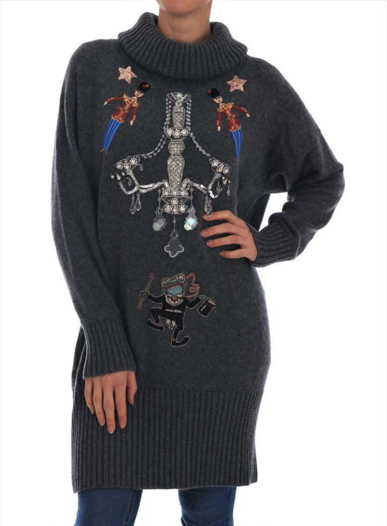 Dolce & Gabbana Rollkragenpullover mit verzaubertem Kristall