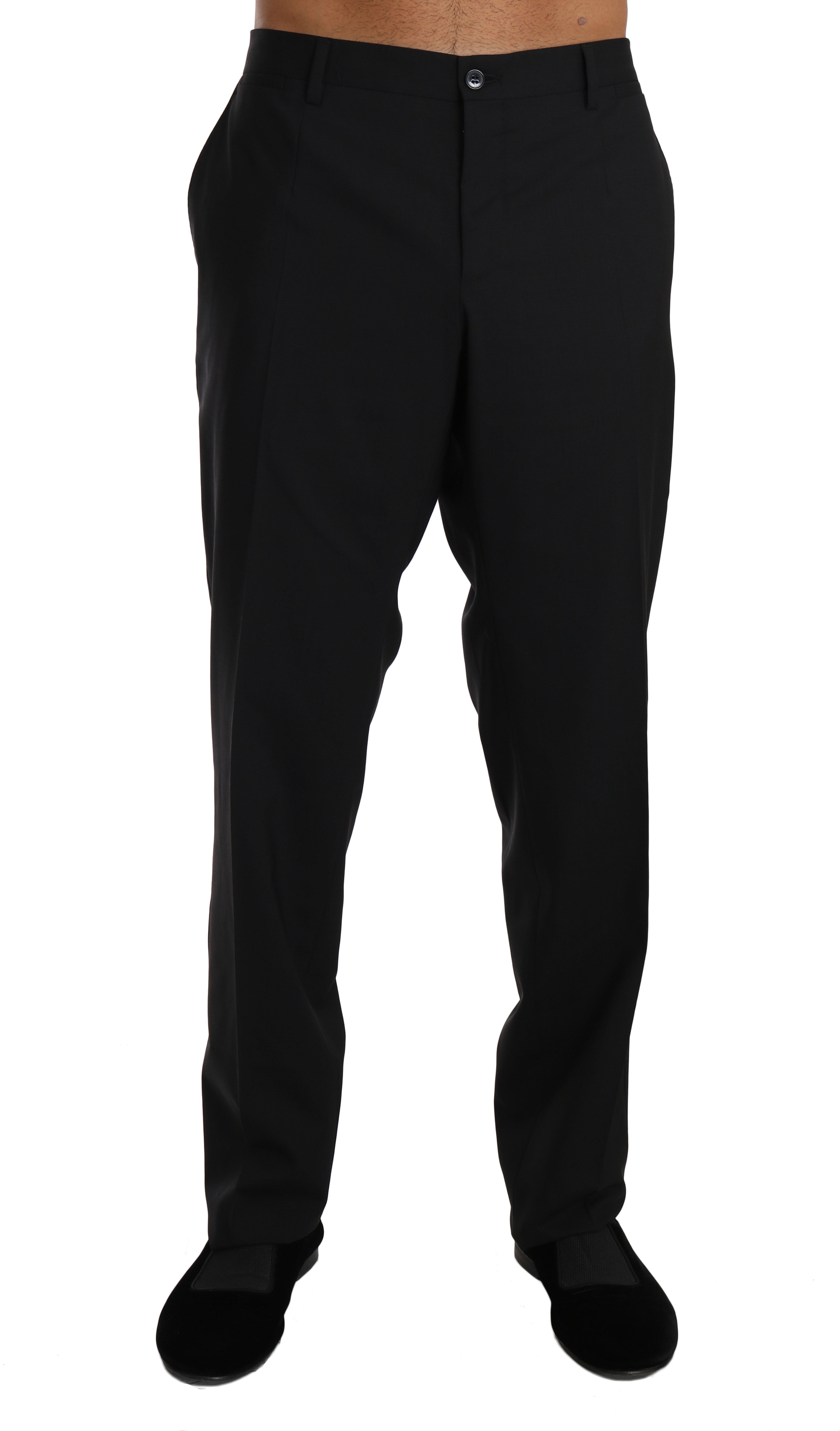 Dolce & Gabbana Elegante schwarze Anzughose aus Wolle