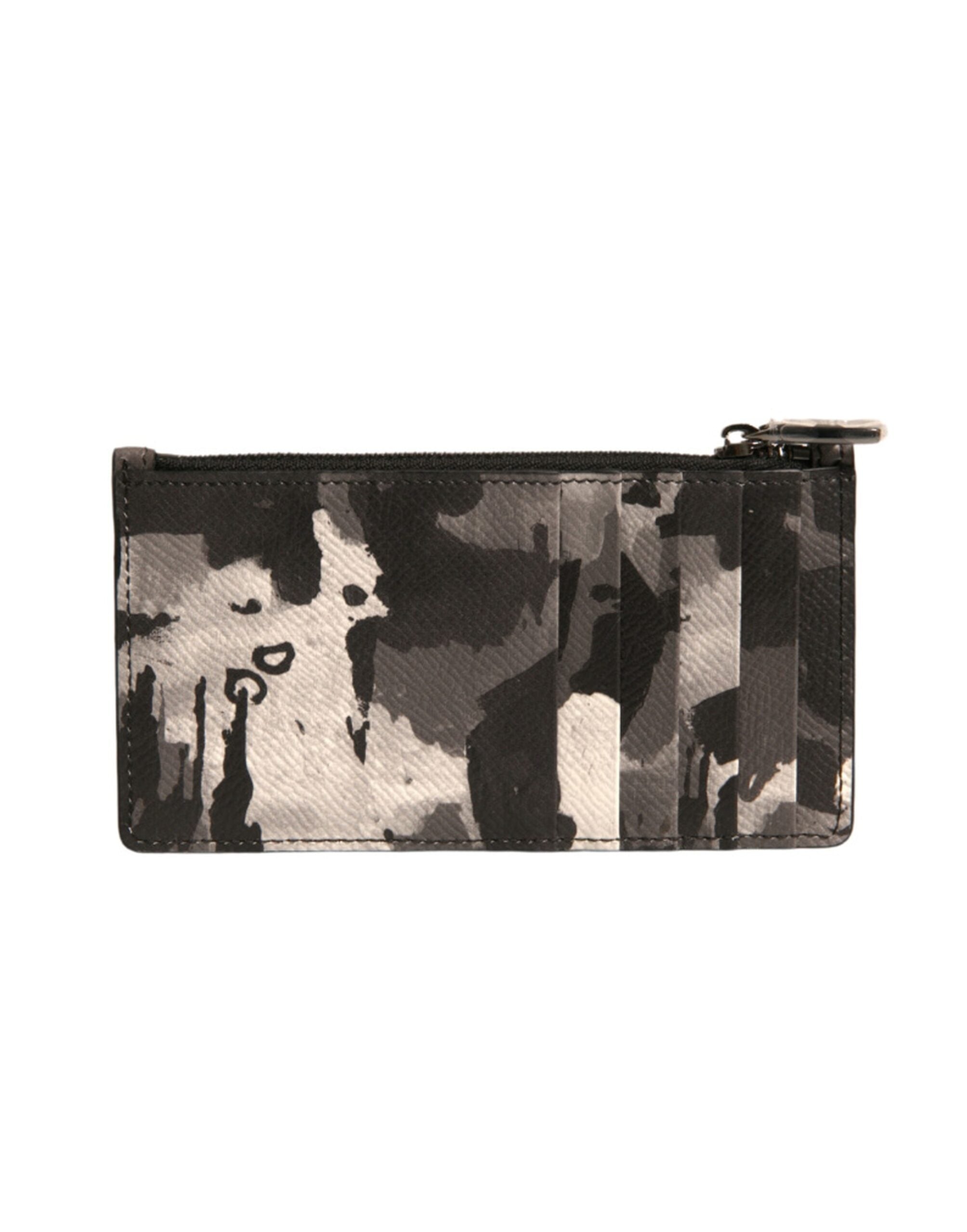 Portefeuille porte-monnaie Dolce & Gabbana à plaque logo camouflage multicolore