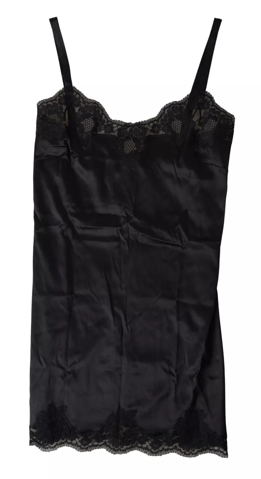 Dolce & Gabbana – Sinnliches Camisole-Top aus schwarzer Seide