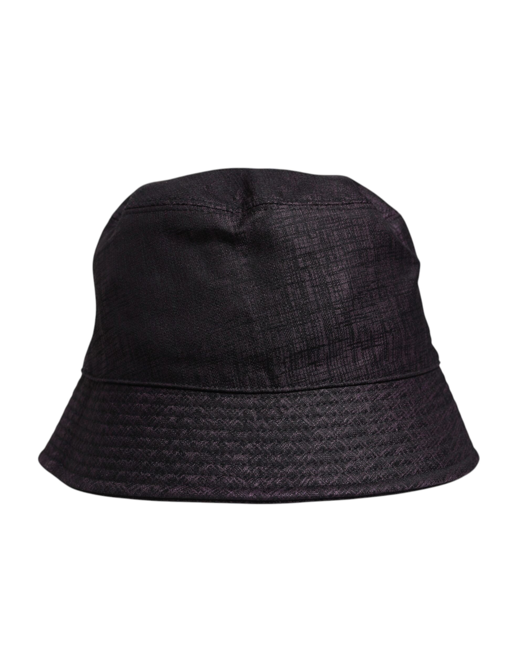 Chapeau bob en nylon noir à large bord Dolce & Gabbana