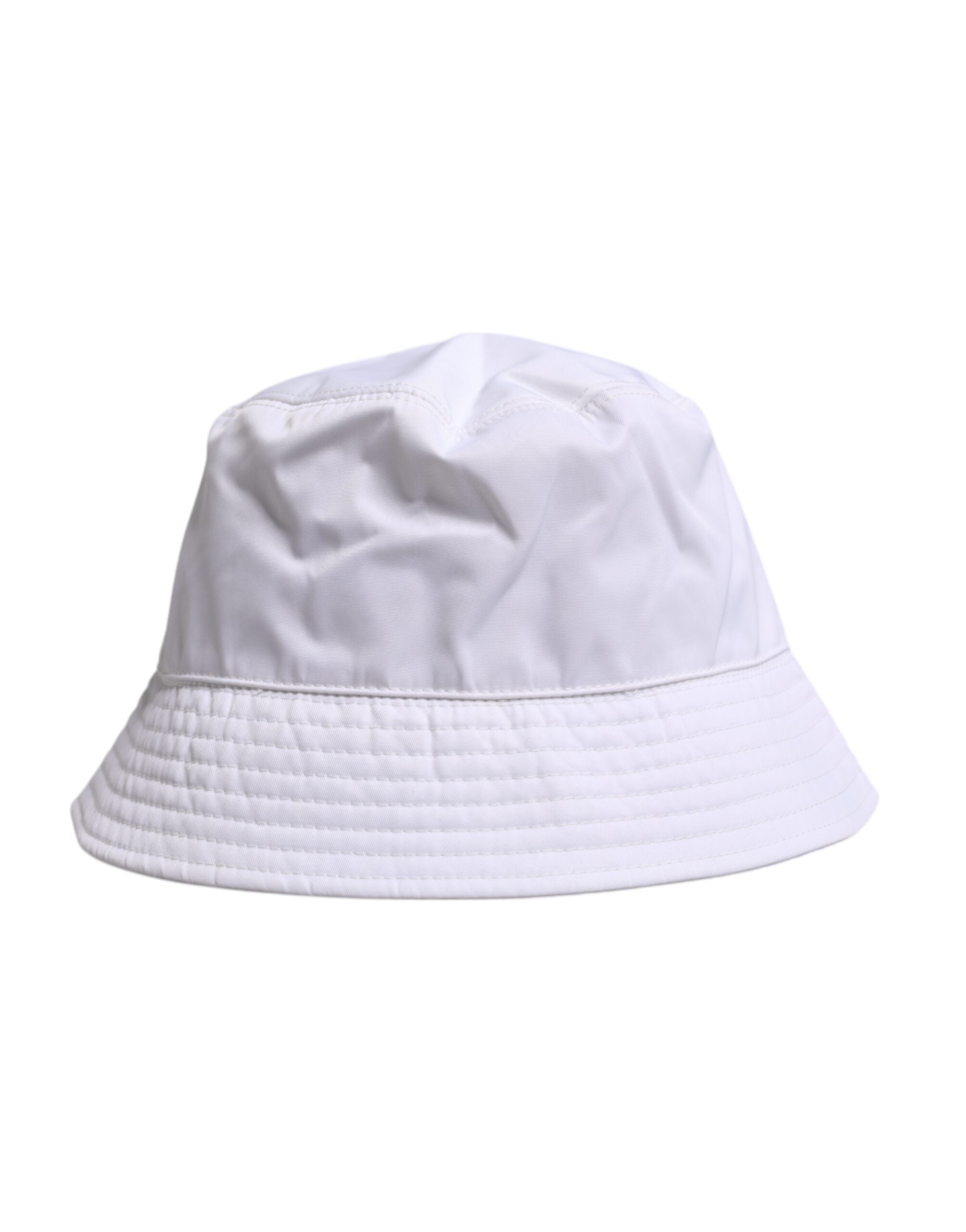 Bob à large bord en coton blanc Dolce & Gabbana