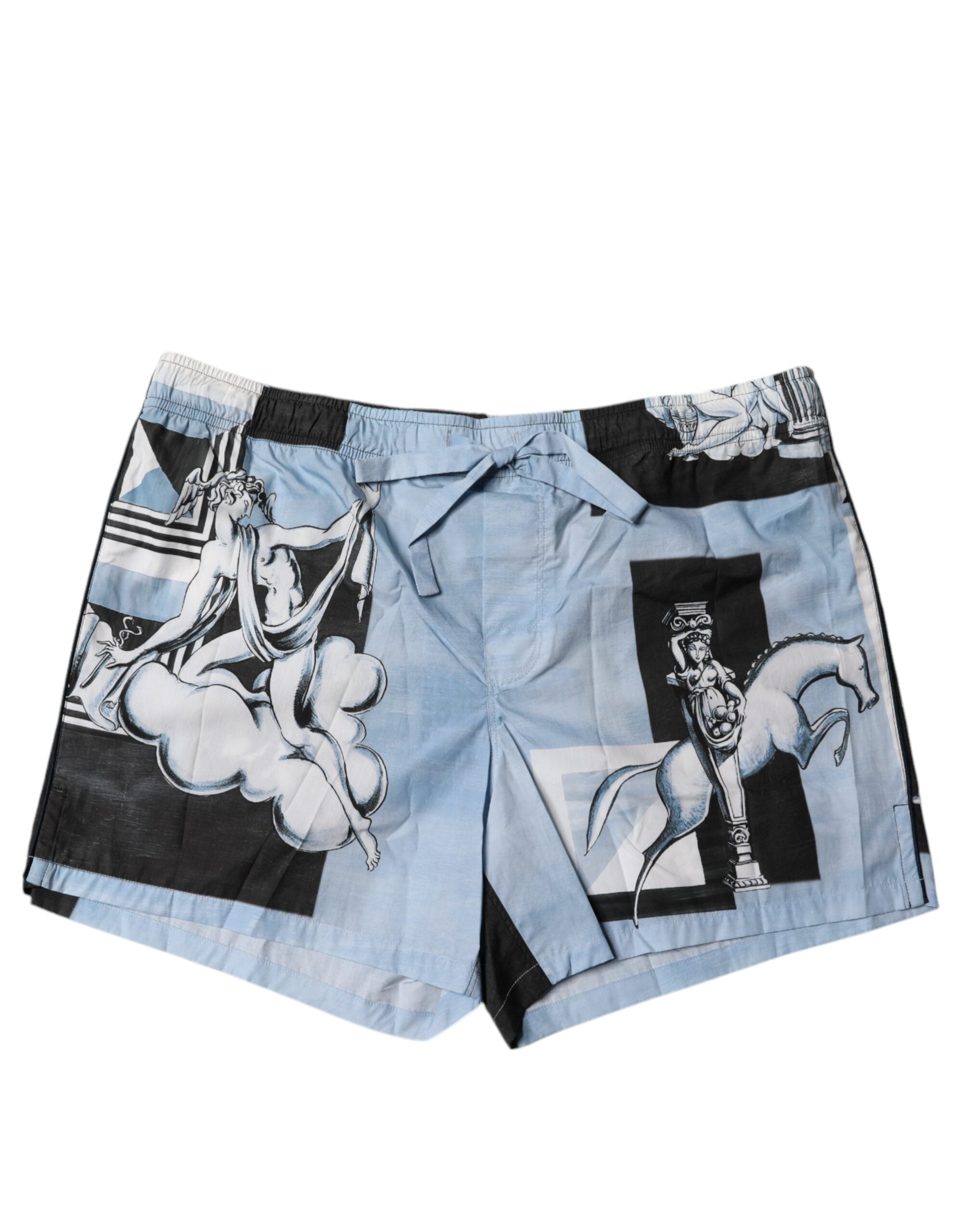 Short homme en coton imprimé statue bleu Dolce & Gabbana