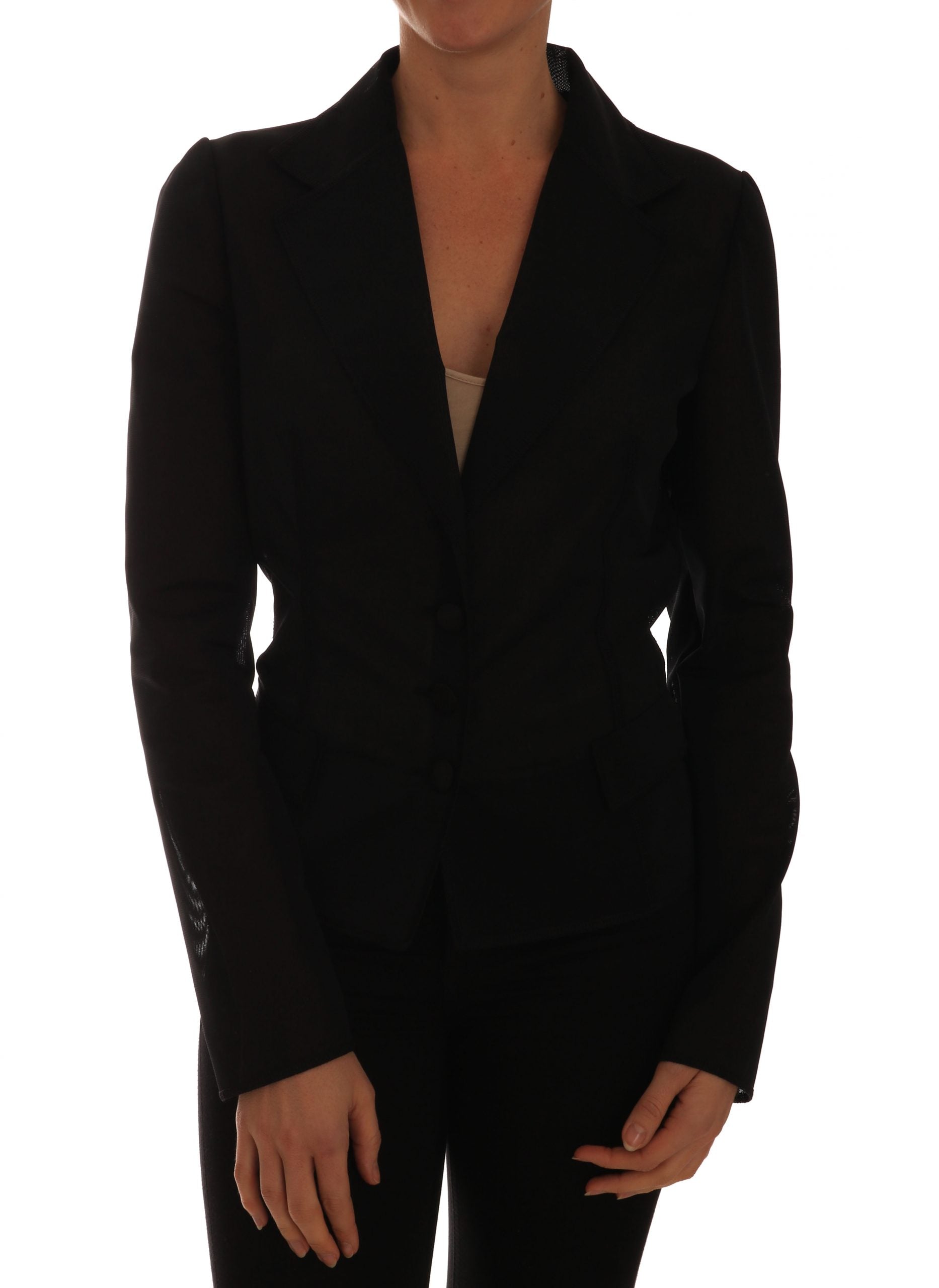 Blazer en nylon vert foncé semi-transparent Dolce & Gabbana