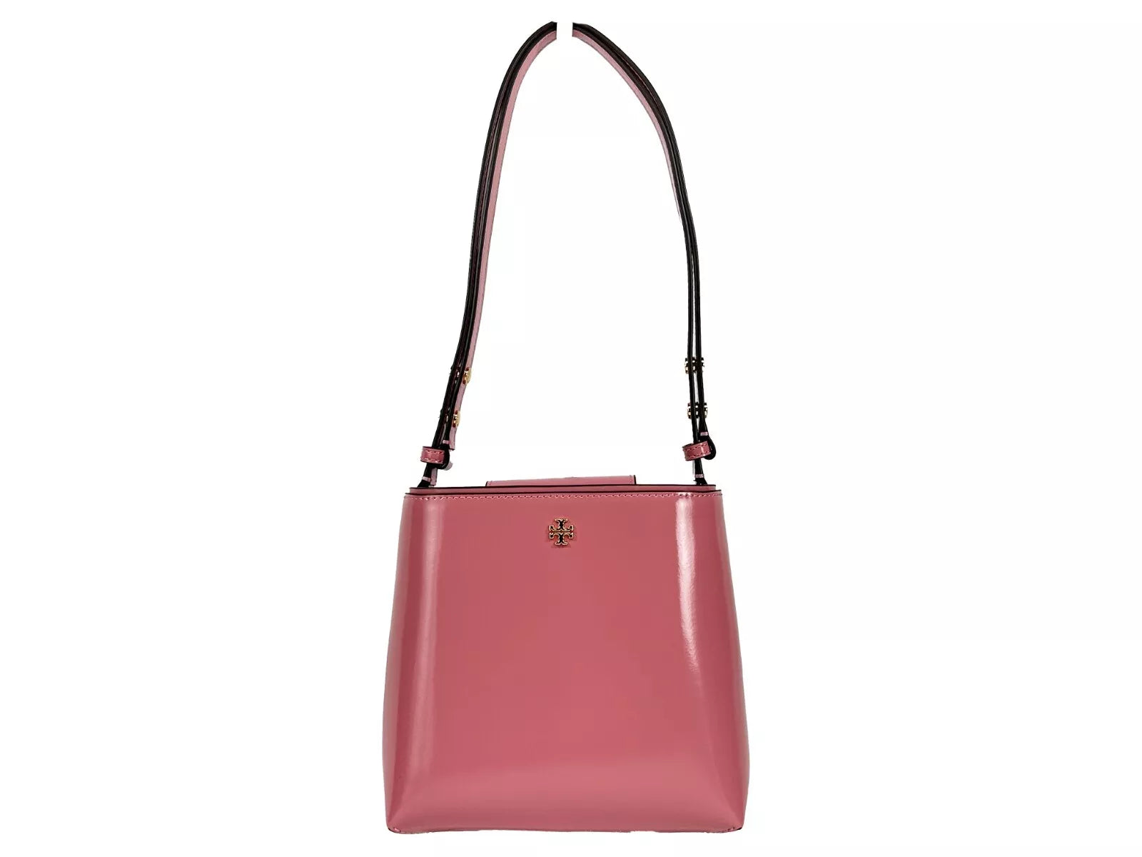 Petit sac seau verni Emerson de Tory Burch, rose