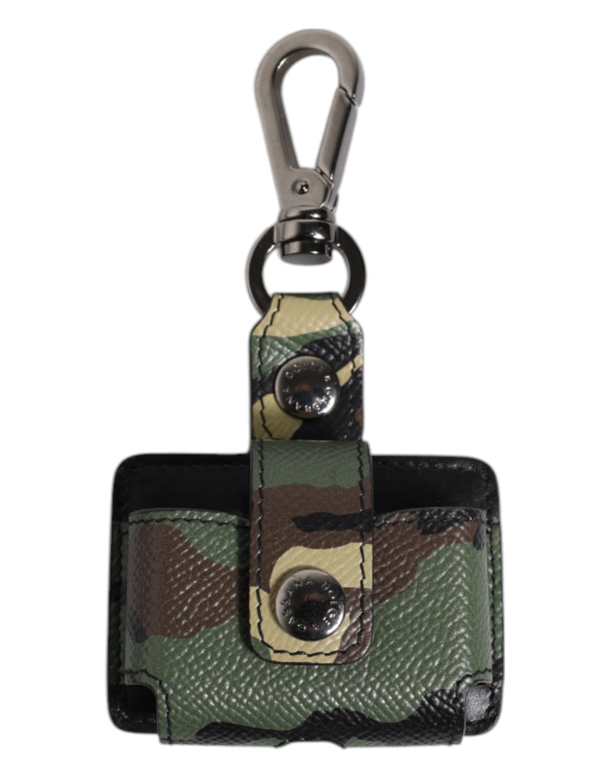 Étui pour Airpods en cuir camouflage multicolore Dolce & Gabbana