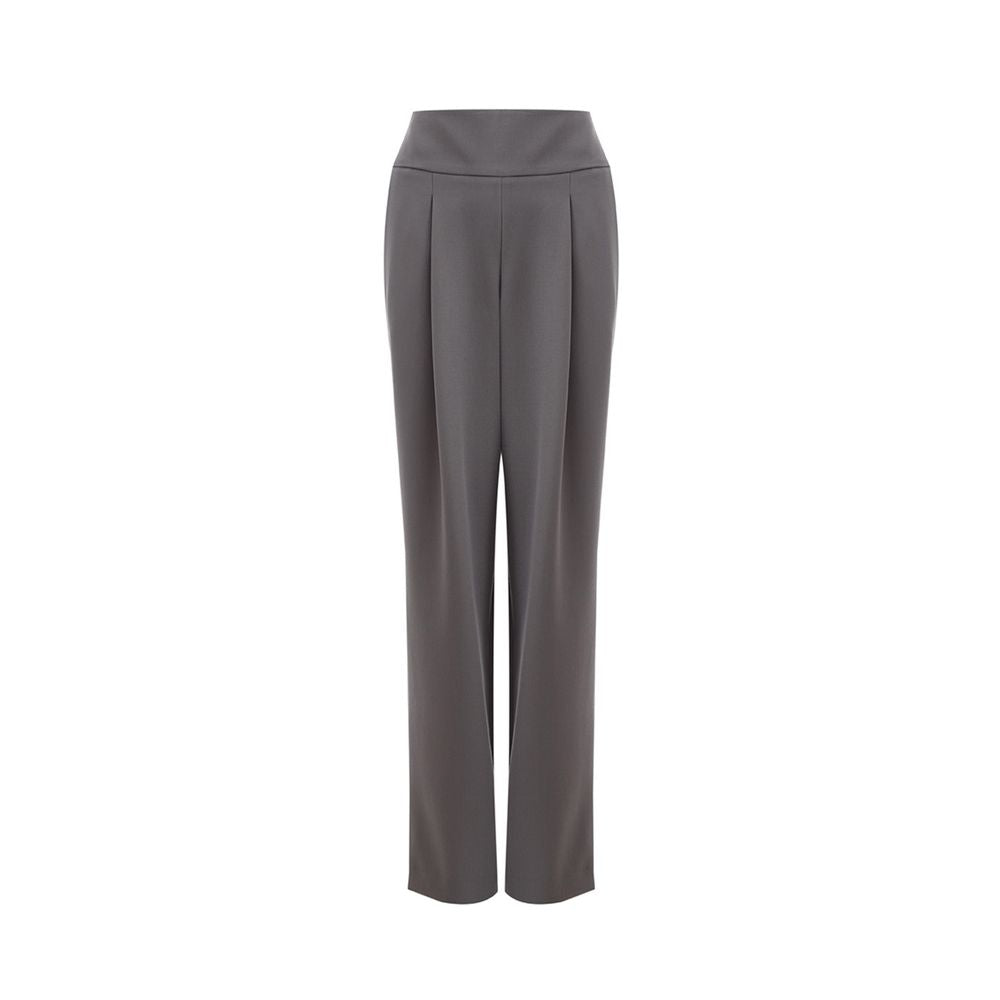 Pantalon en laine grise chic Lardini pour un style sophistiqué