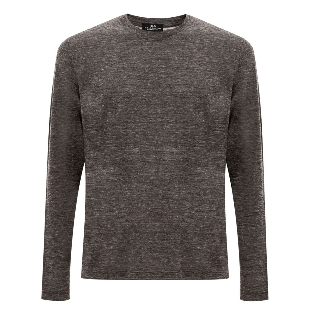 T-shirt en laine grise Corneliani