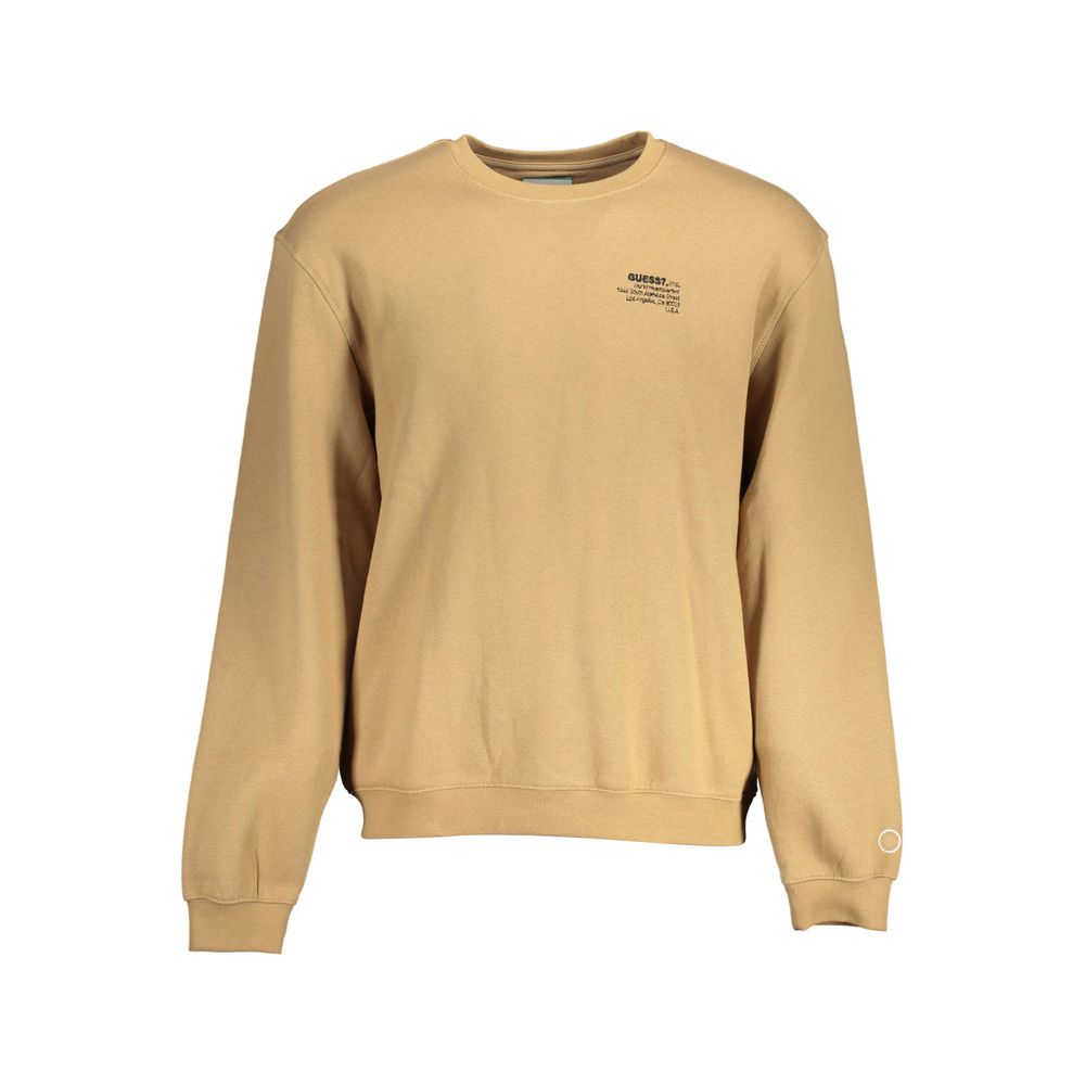 Sweat-shirt unisexe en coton beige Guess Jeans