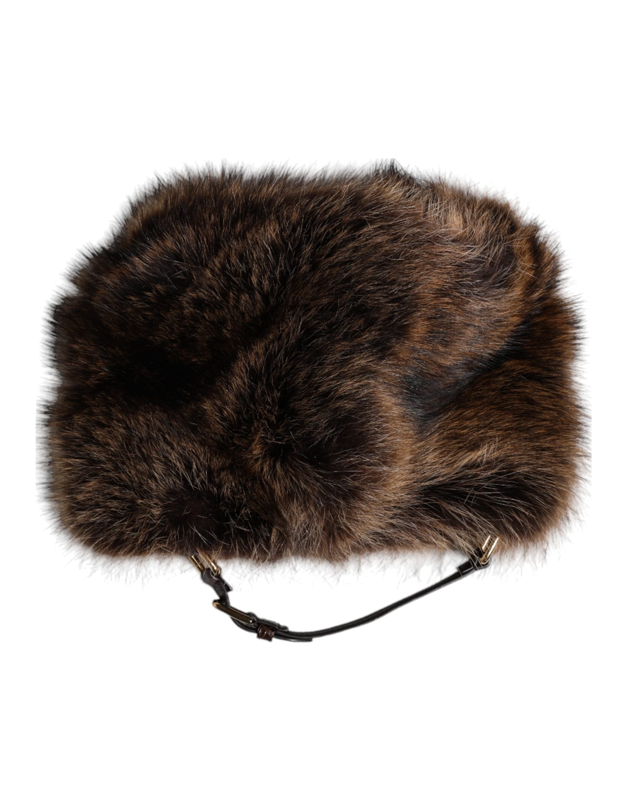 Dolce & Gabbana Damen Fischerhut aus braunem Pelz