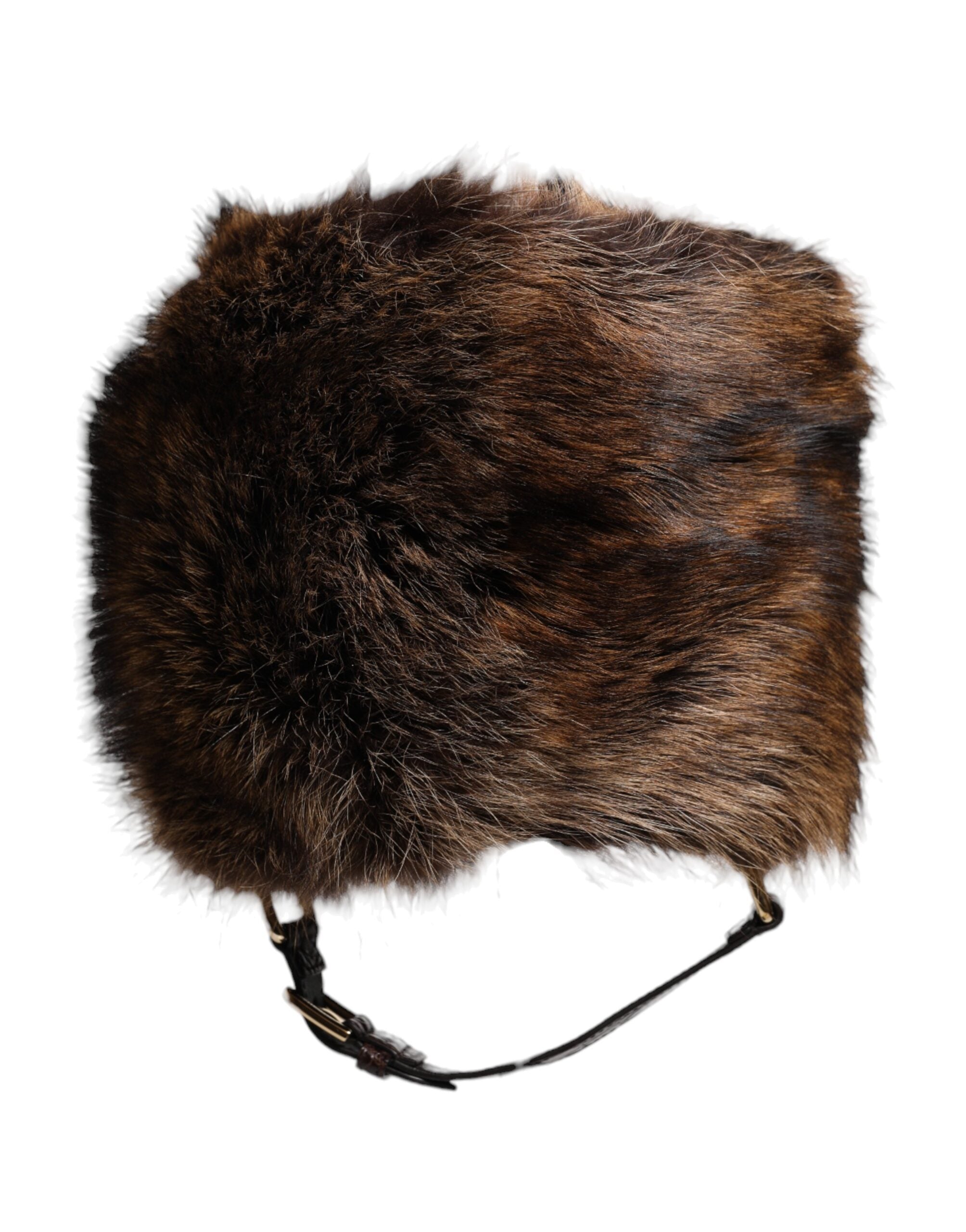 Dolce & Gabbana Damen Fischerhut aus braunem Pelz