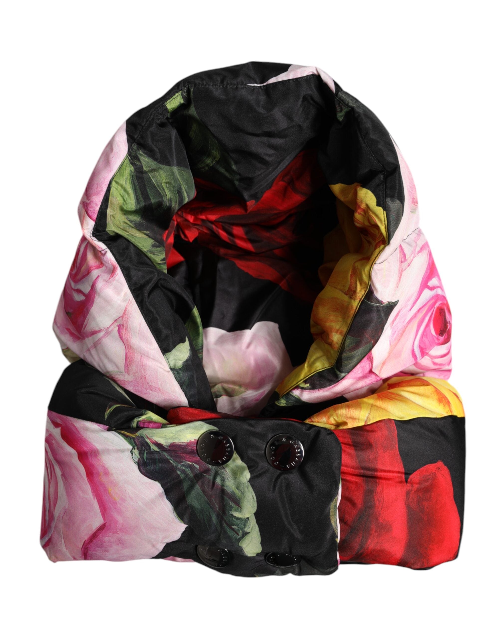 Chapeau enveloppant à imprimé floral noir Dolce & Gabbana