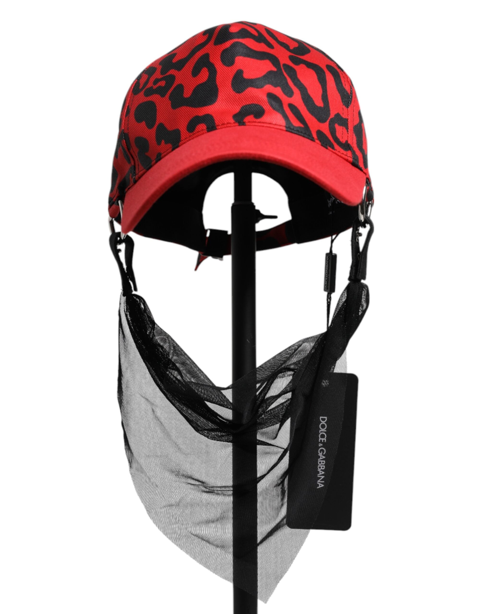Dolce & Gabbana Rote 6-Panel-Baseballkappe aus Baumwolle für Damen