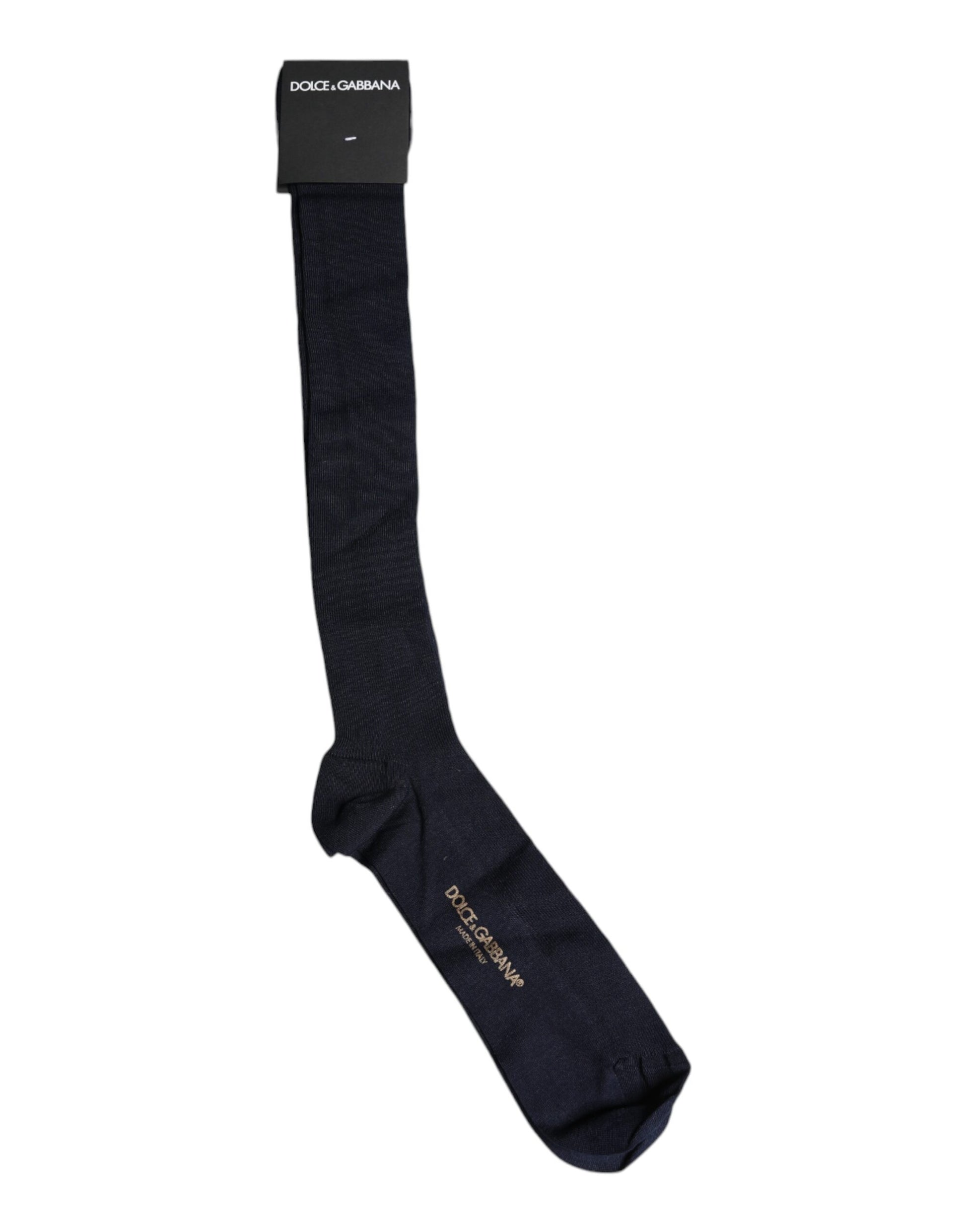 Dolce & Gabbana – Wadensocken aus schwarzer Viskose mit Logo