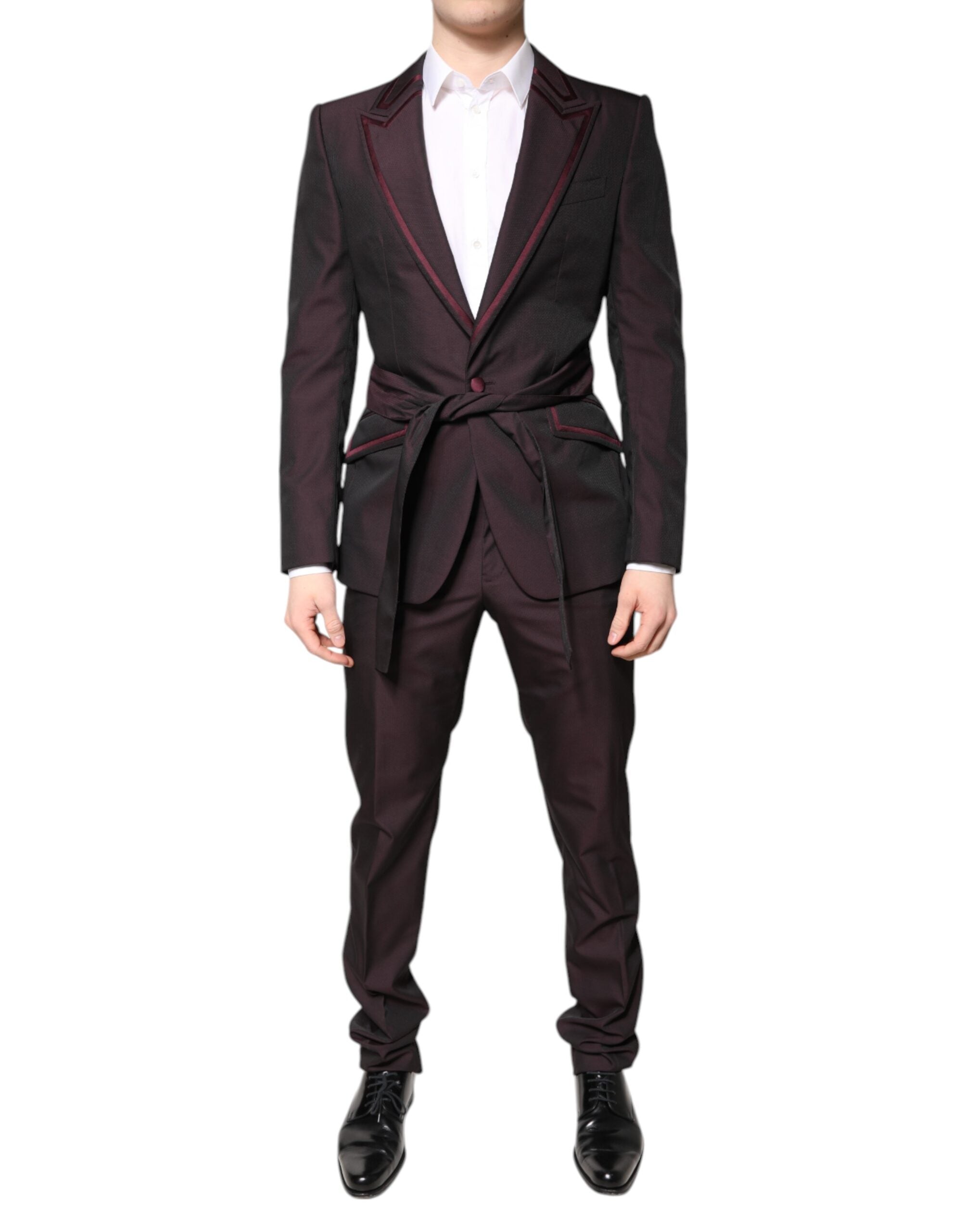 Costume formel 2 pièces marron à boutonnage simple Dolce & Gabbana