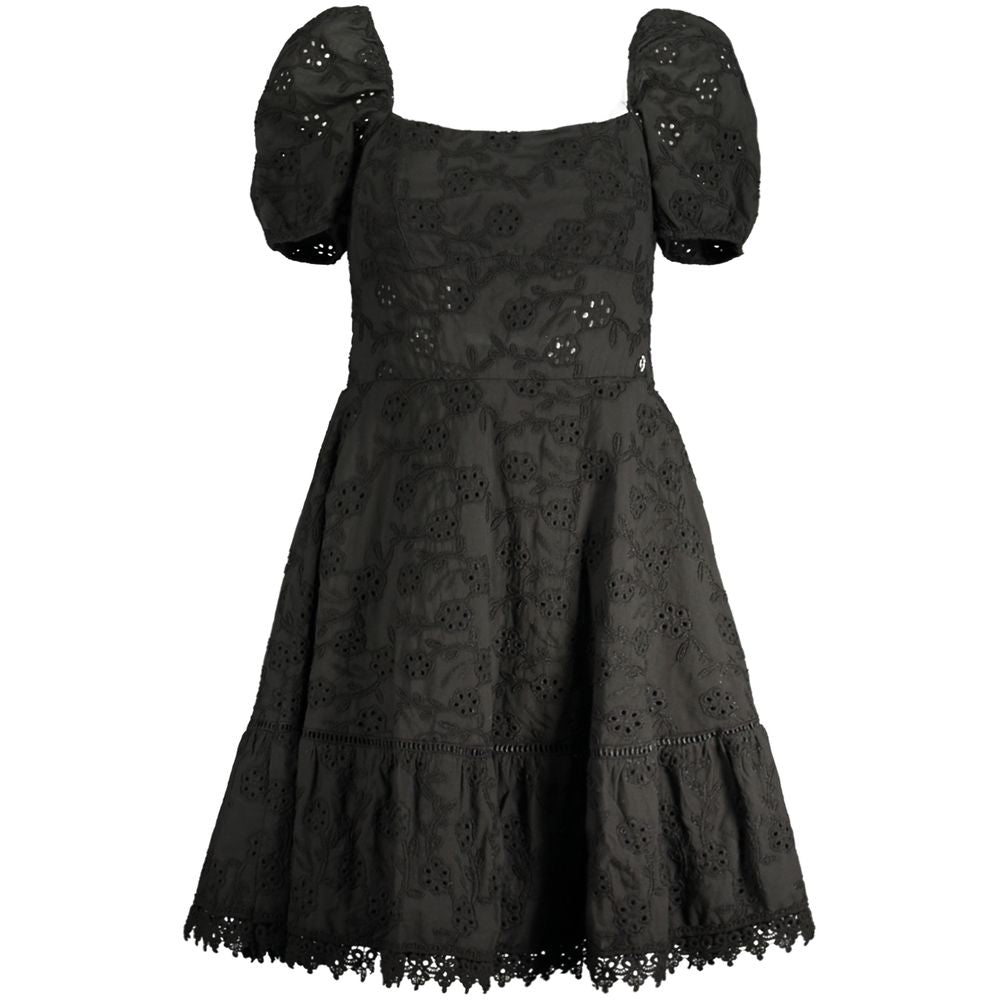 Guess Jeans Schwarzes Baumwollkleid für Damen
