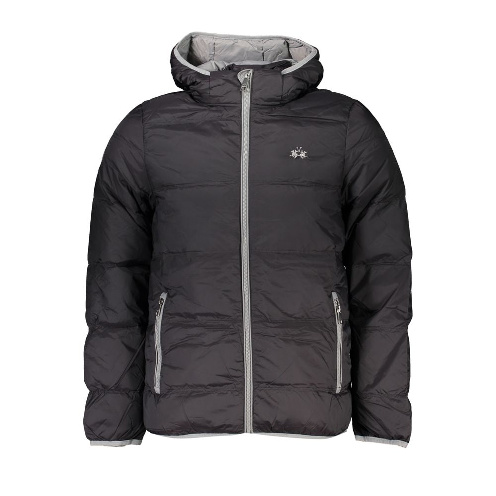 La Martina Schwarze Polyamid-Herrenjacke