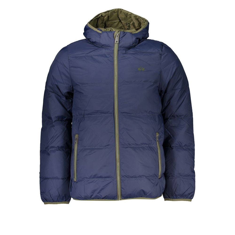 La Martina Blaue Polyamid-Herrenjacke