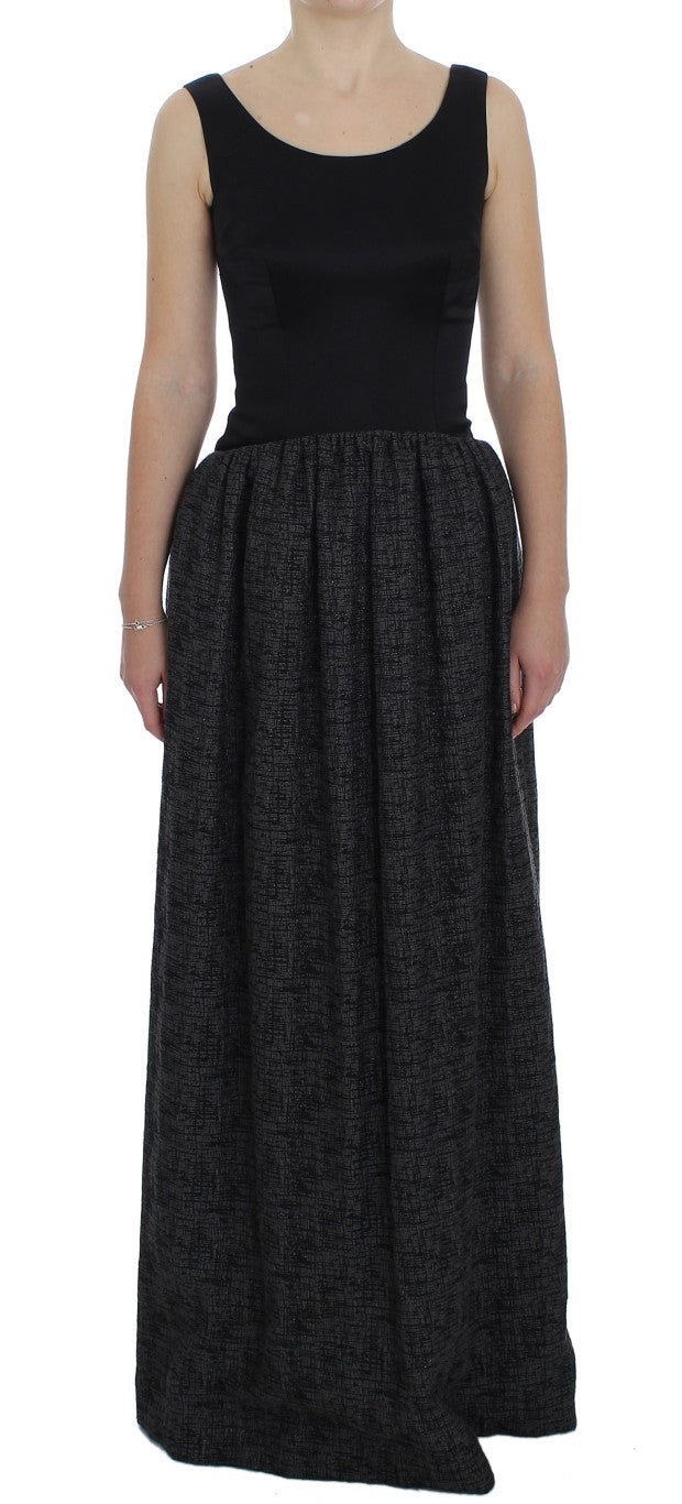 Dolce & Gabbana Elegantes schwarzes bodenlanges Etuikleid