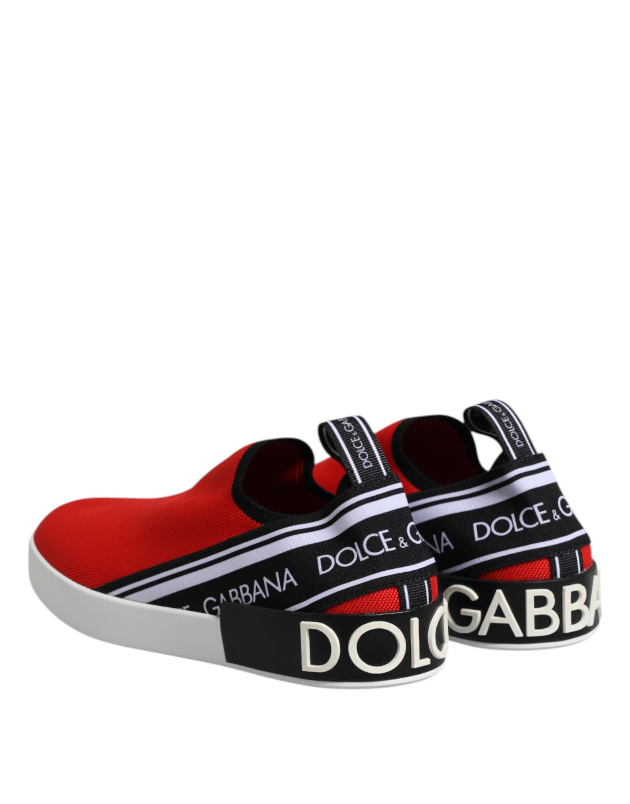 Dolce & Gabbana Rotes Logo Low Top Slip On Herren Sneakers Schuhe