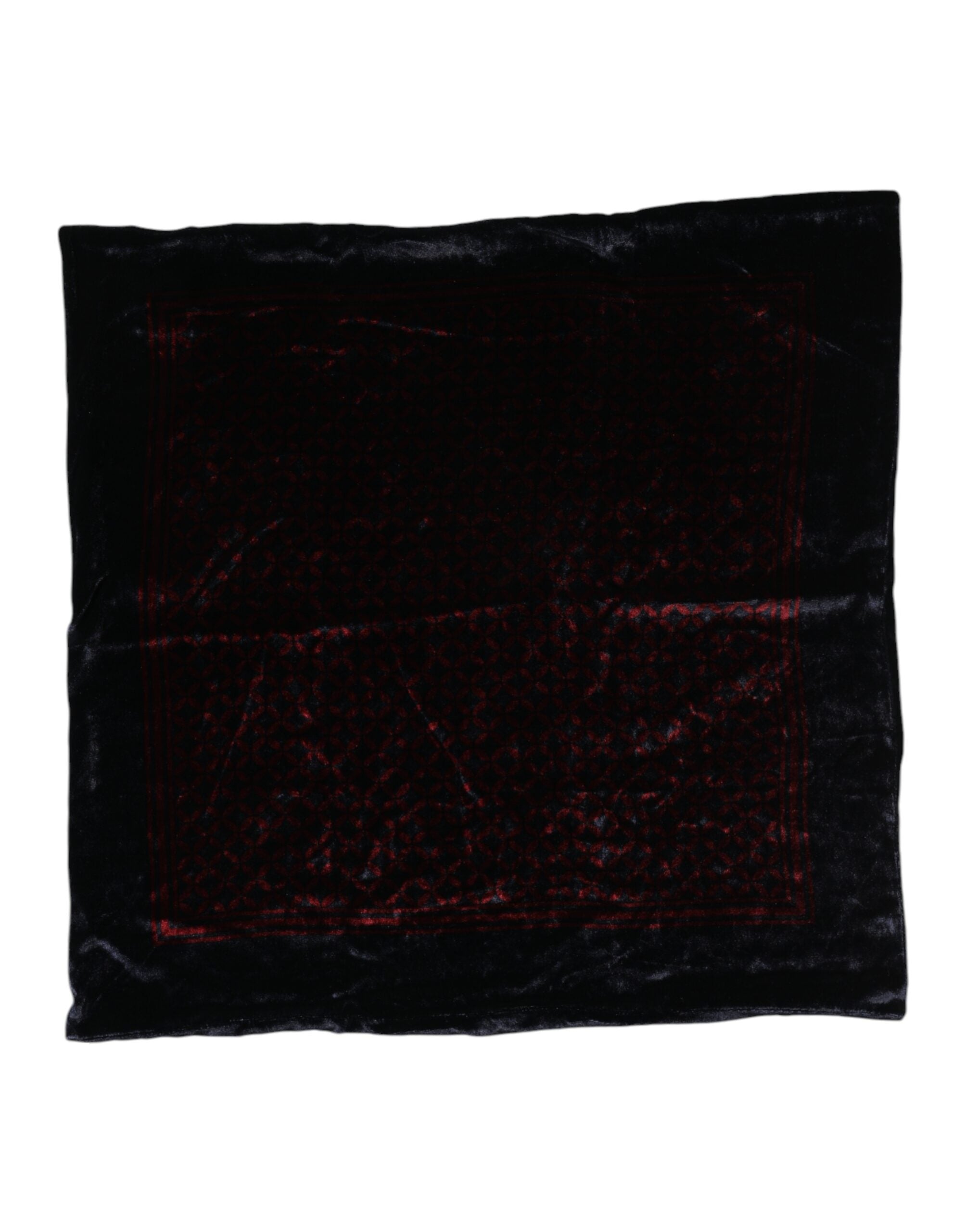 Dolce & Gabbana Schwarz-Roter Viskose-Foulardschal für Herren