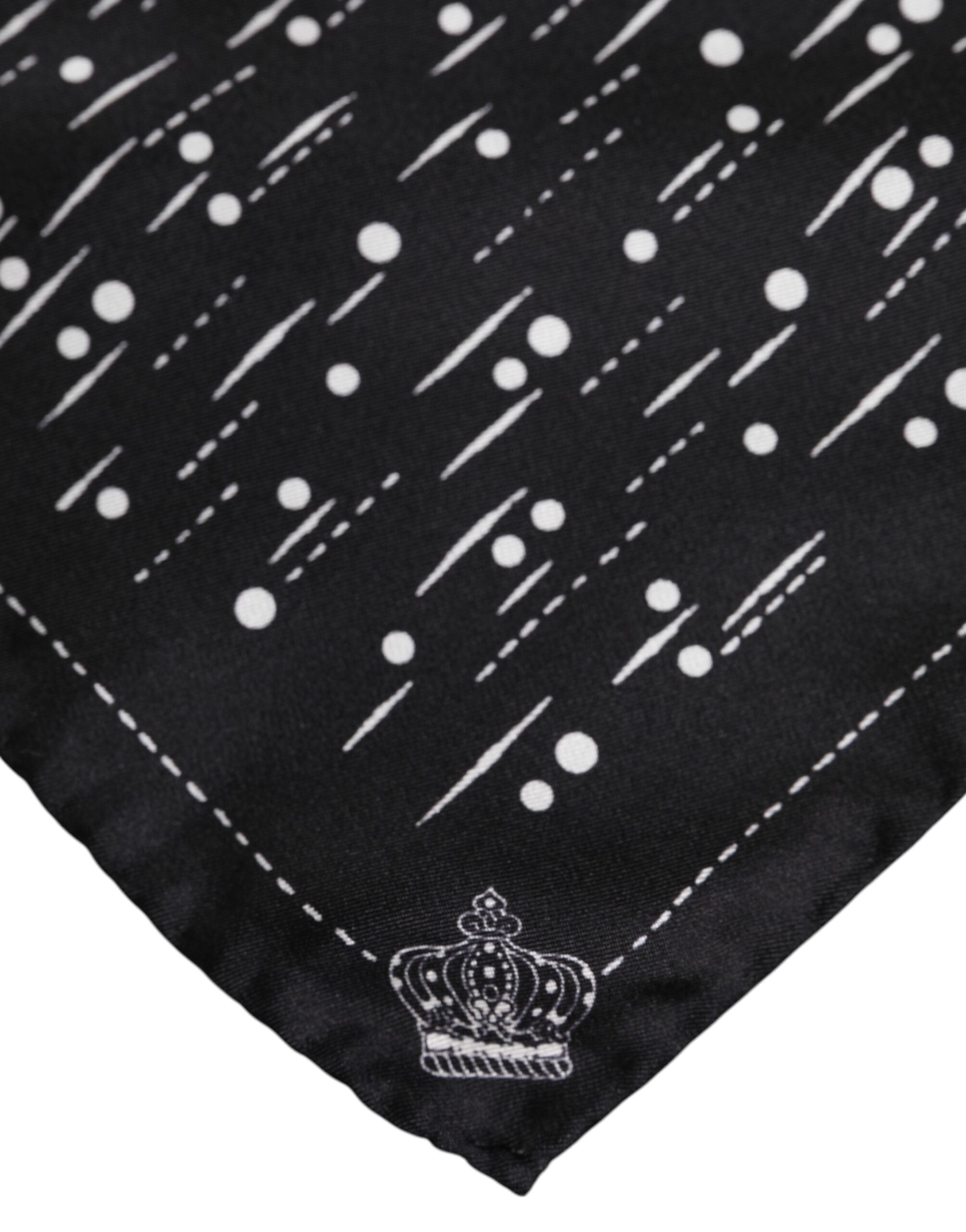 Foulard carré imprimé noir et blanc Dolce & Gabbana pour homme