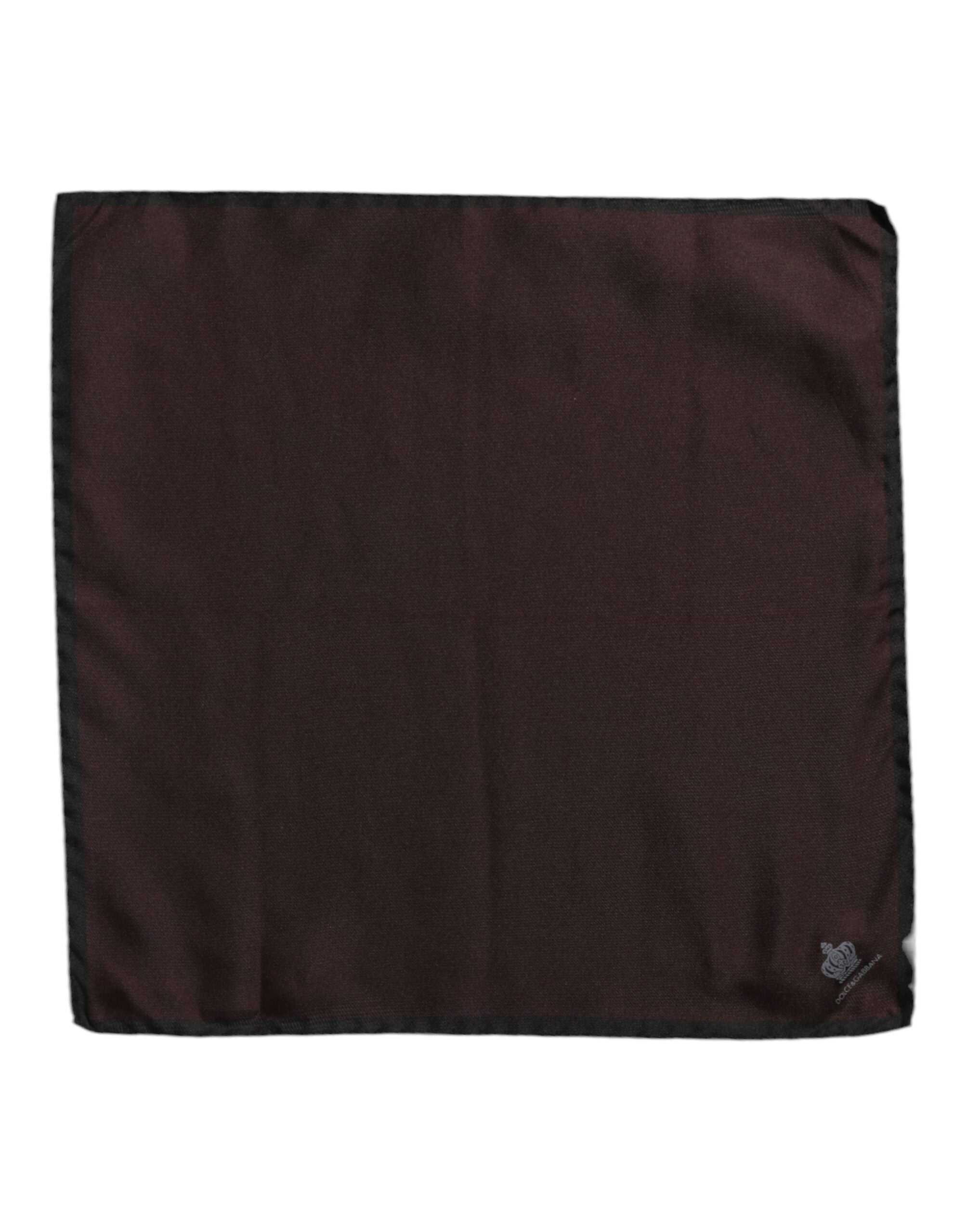Foulard carré en soie marron Dolce & Gabbana DG Crown pour homme
