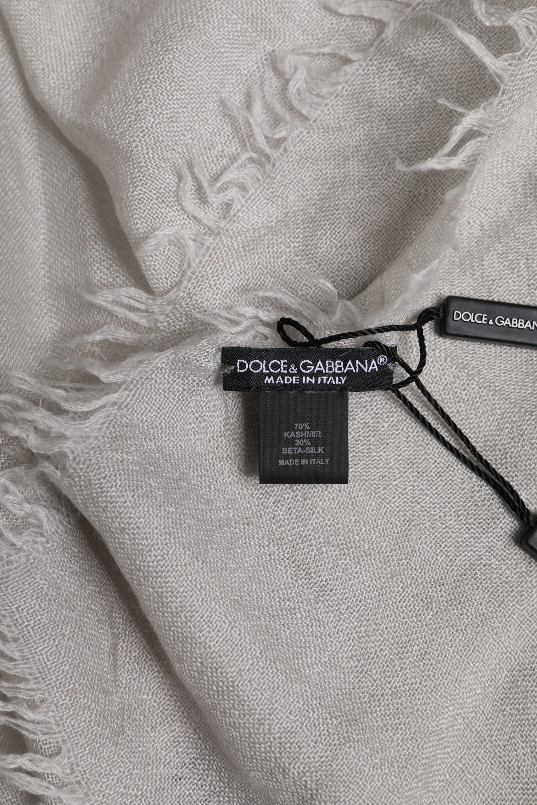 Foulard châle cache-cou Dolce & Gabbana gris DG Crown