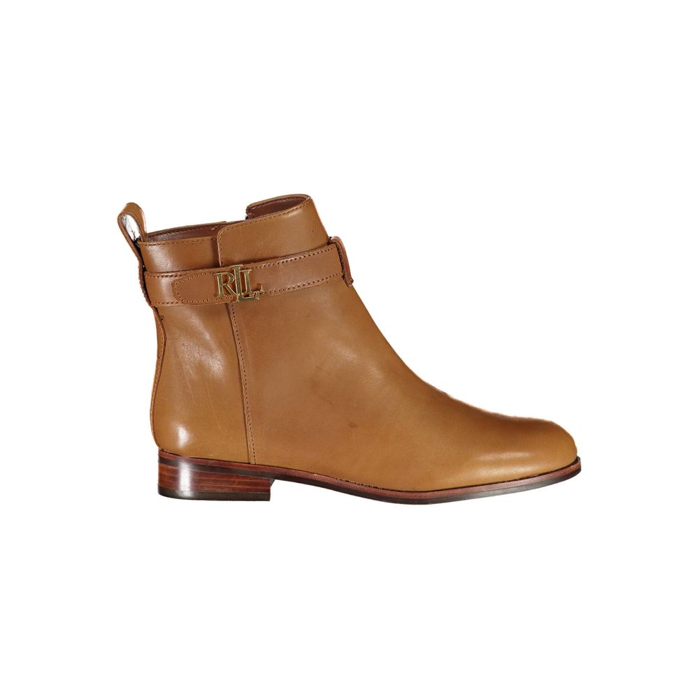 Bottes en cuir marron Ralph Lauren pour femme