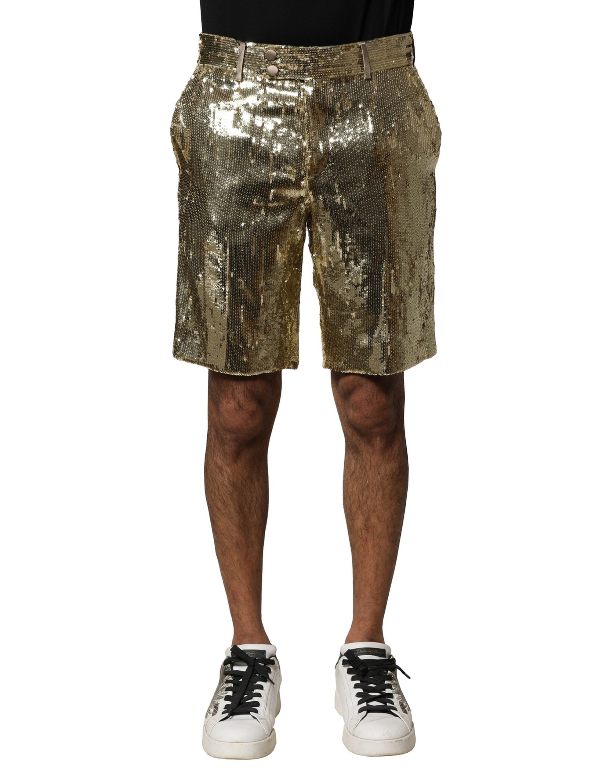 Bermuda Dolce & Gabbana en polyester orné de sequins dorés